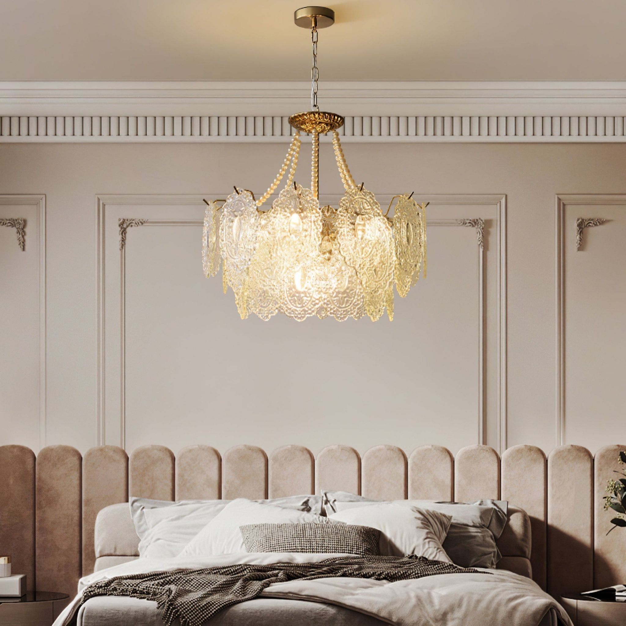 Lustra Lustre en Perles et Verre Luxe