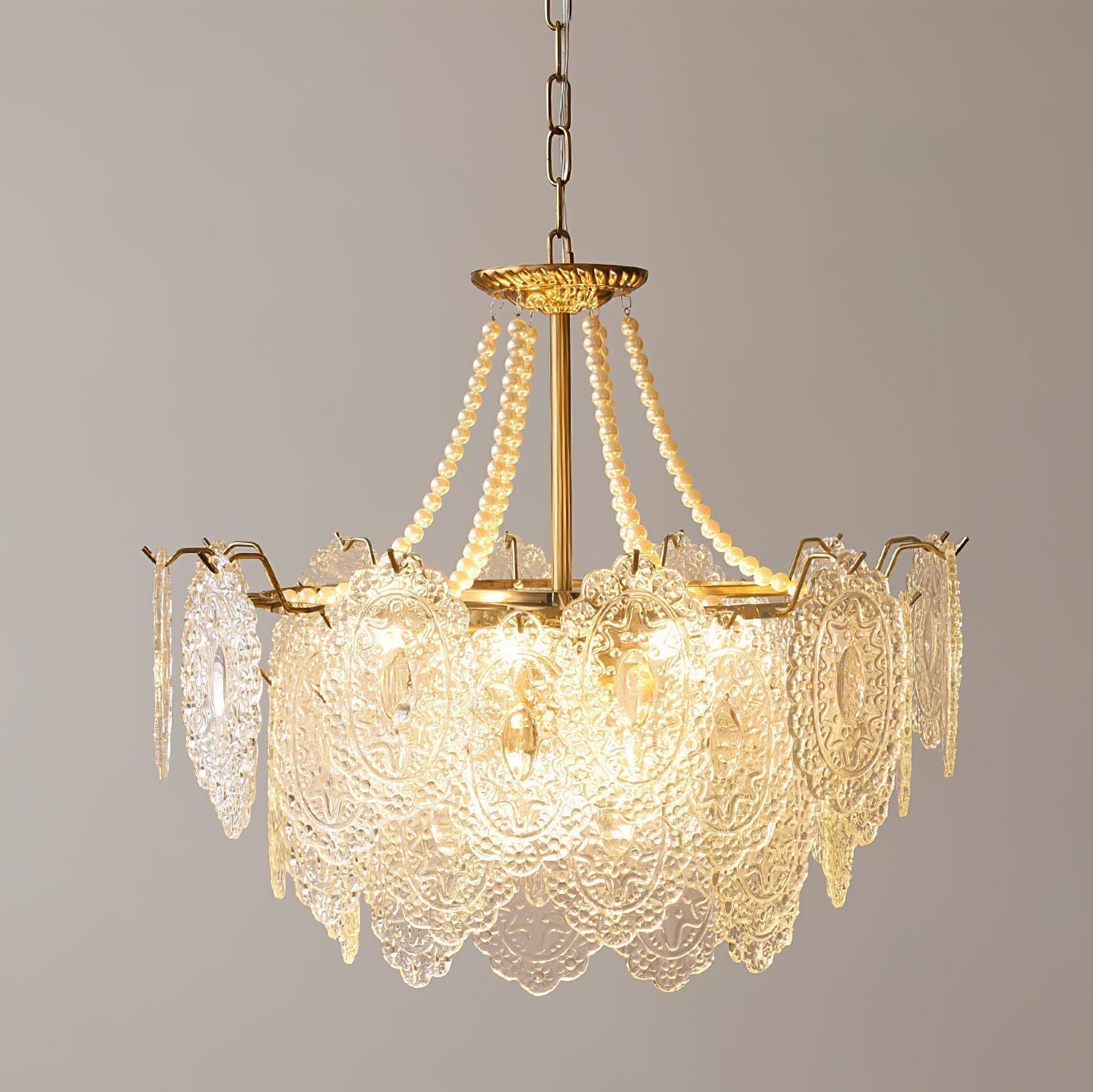 Lustra Lustre en Perles et Verre Luxe