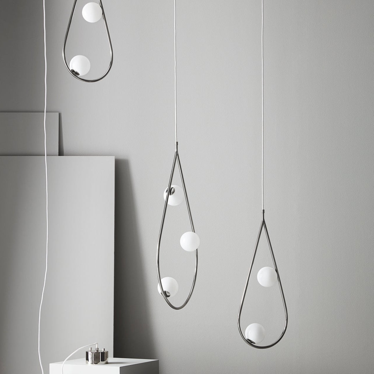 Ertheion Suspension Verre Perles Minimaliste