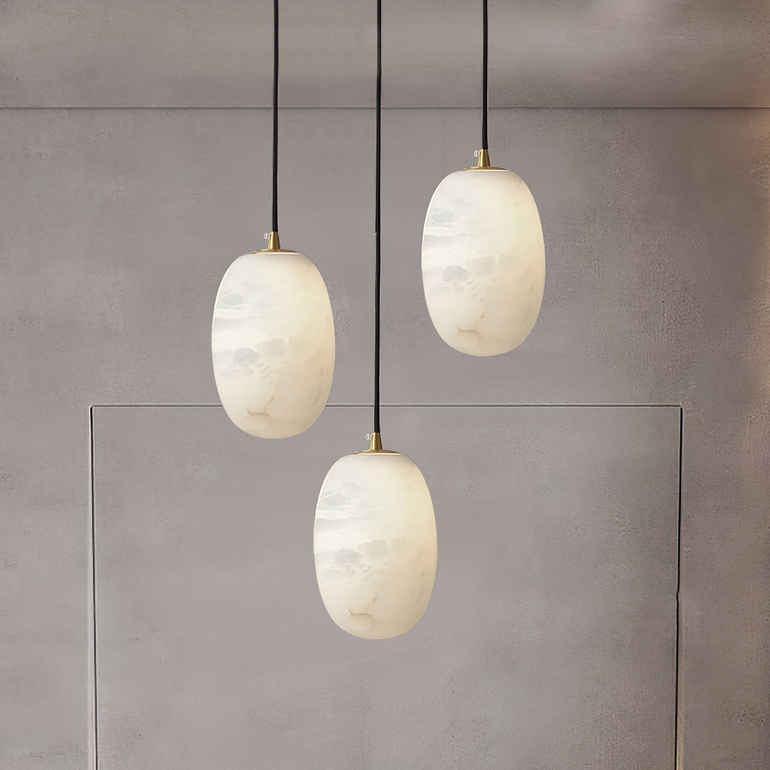 Vevelila Suspension Moderne en Albâtre