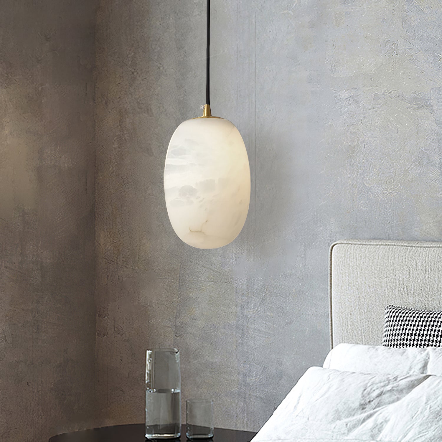 Vevelila Suspension Moderne en Albâtre
