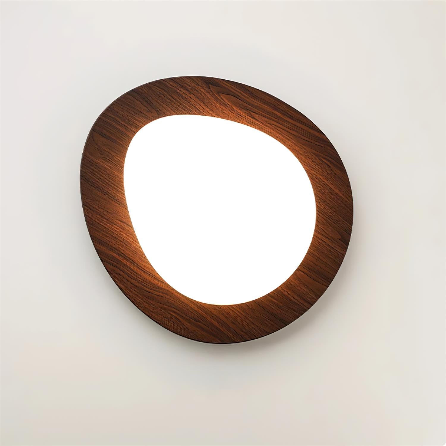 Solara Plafonnier Galet en Noyer Acrylique LED