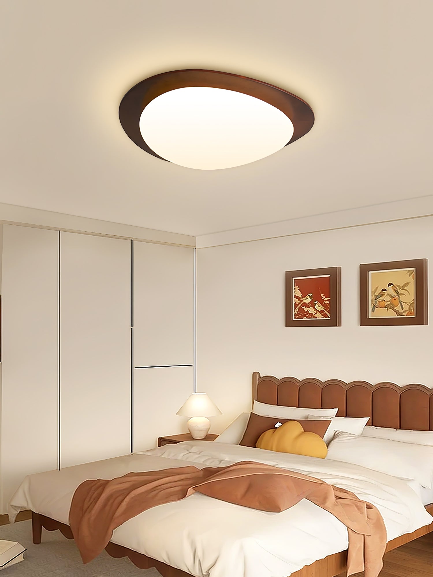 Lustra Ceiling Light Wooden Walnut Pebble