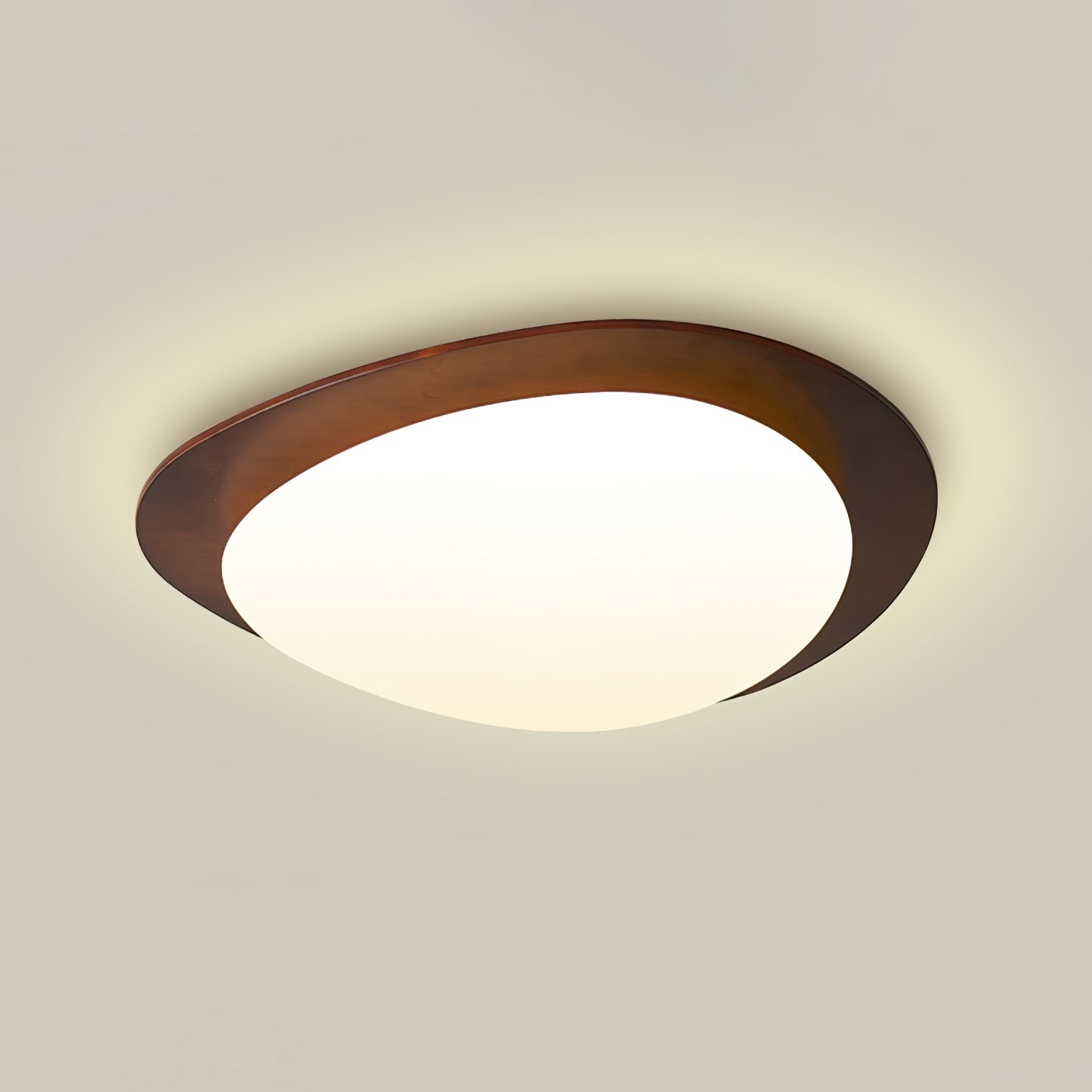 Lustra Ceiling Light Wooden Walnut Pebble