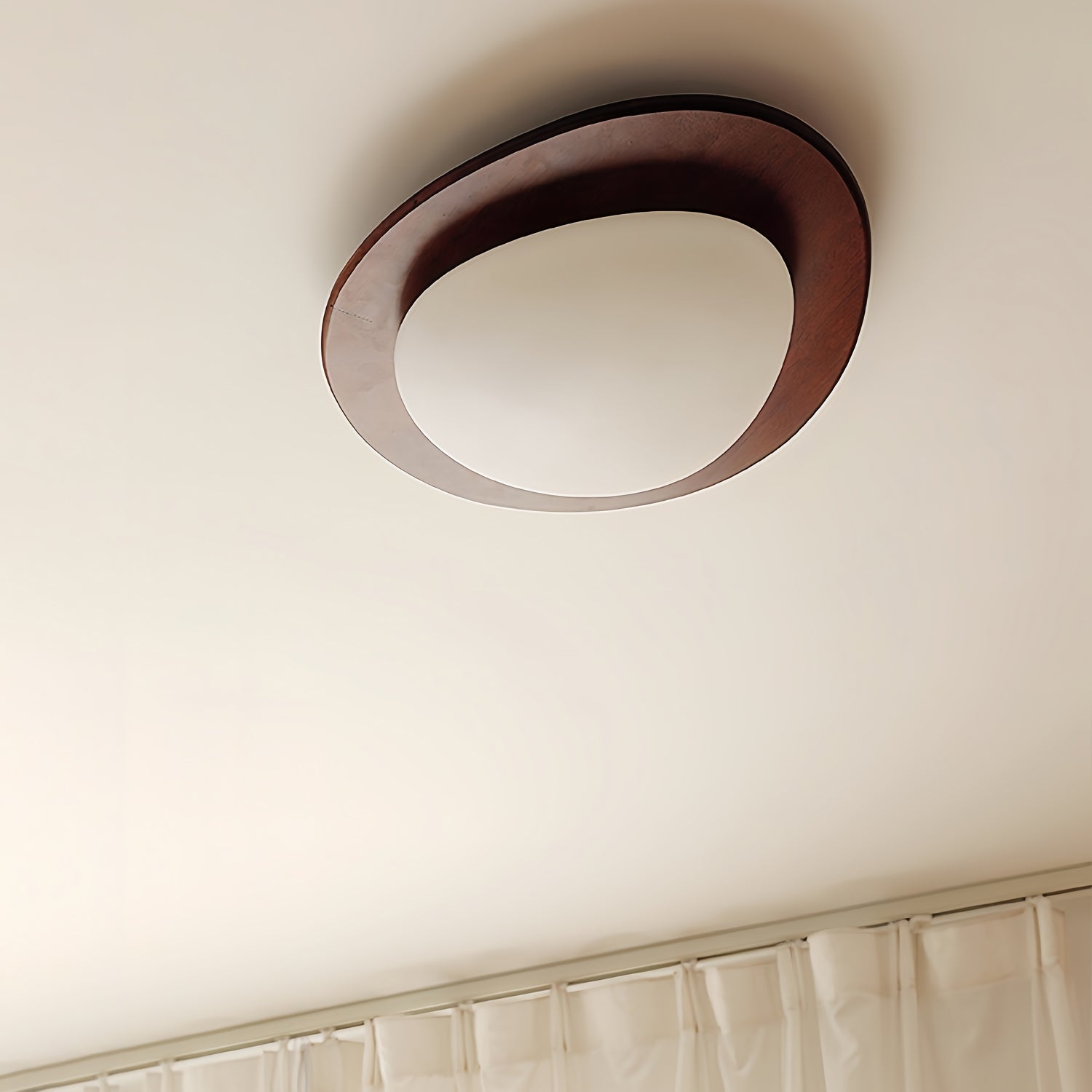 Lustra Ceiling Light Wooden Walnut Pebble