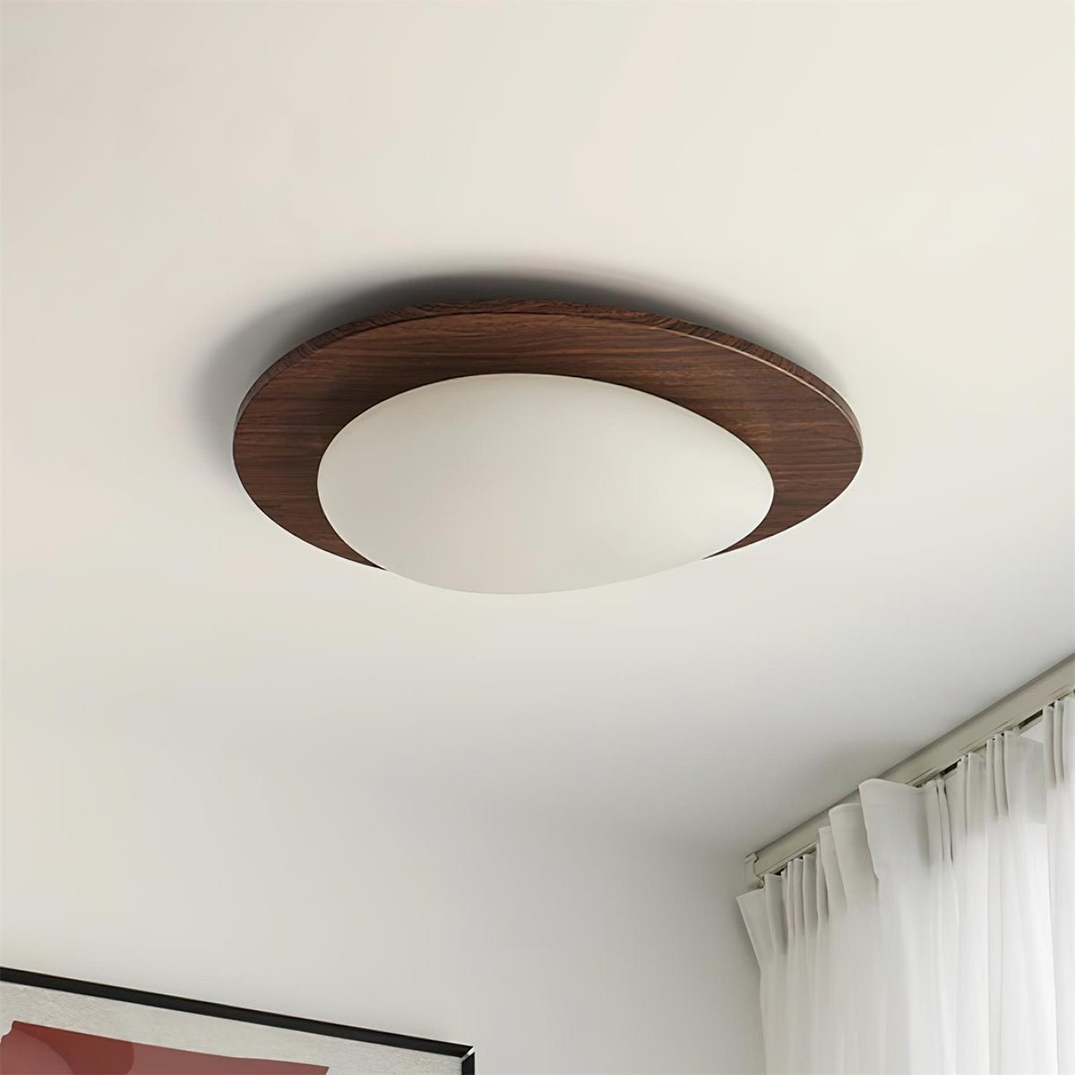Lustra Ceiling Light Wooden Walnut Pebble