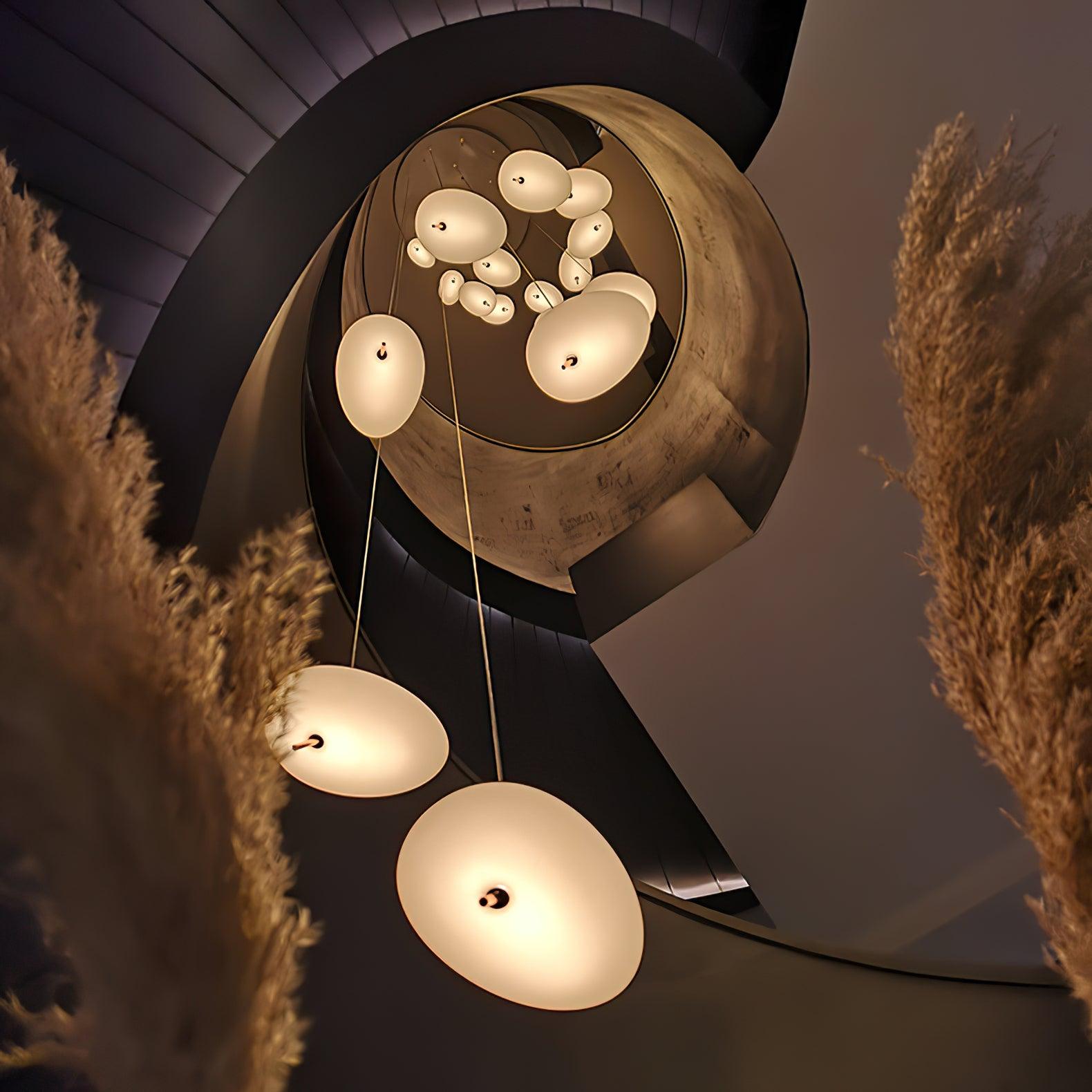Nebula Lustre Suspendu Moderne En Verre