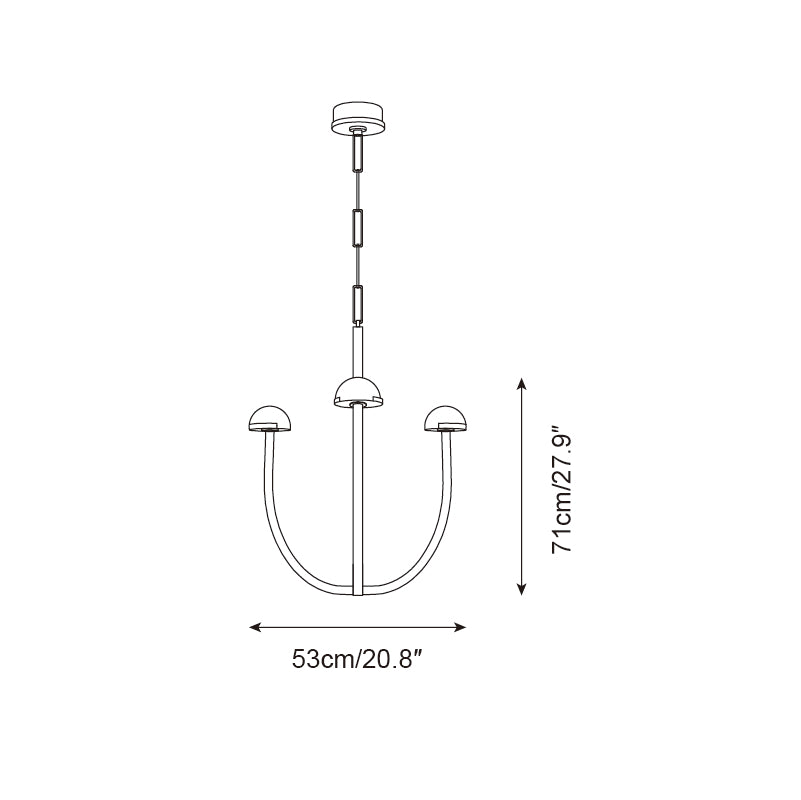 Pedra Lustre Arc Minimaliste Géométrique