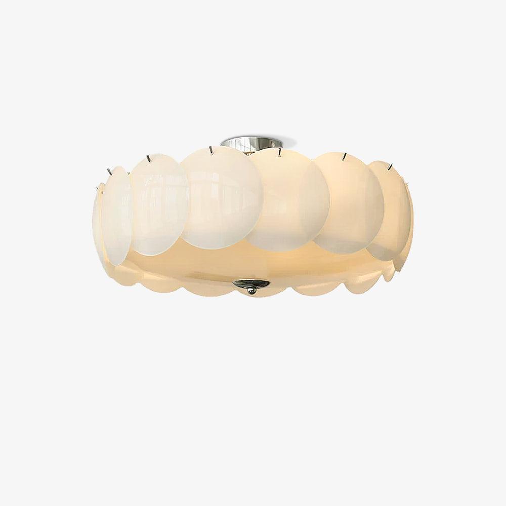 Solara Lumière de Plafond en Verre Ondulé Glamour
