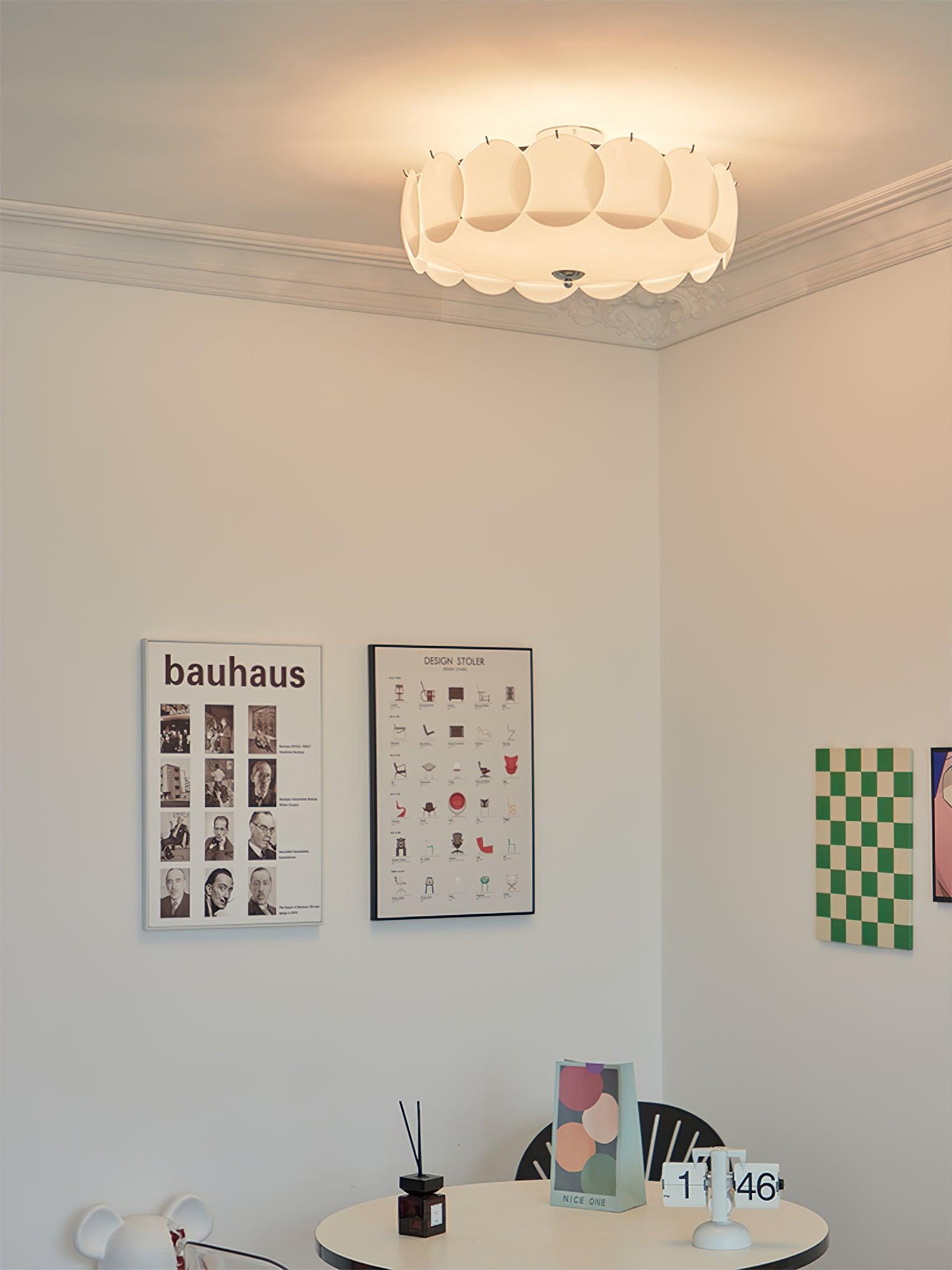 Solara Lumière de Plafond en Verre Ondulé Glamour