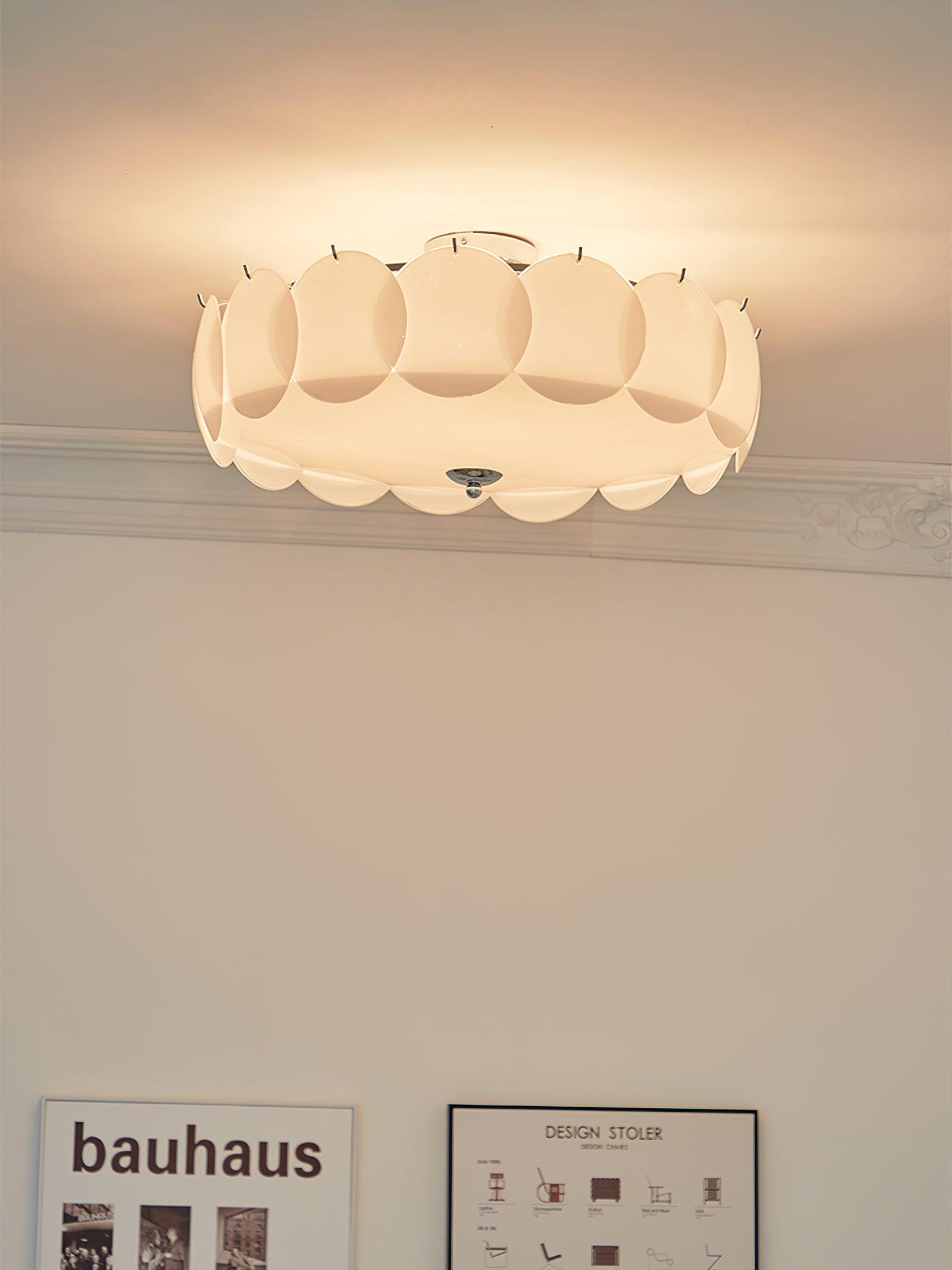 Solara Lumière de Plafond en Verre Ondulé Glamour