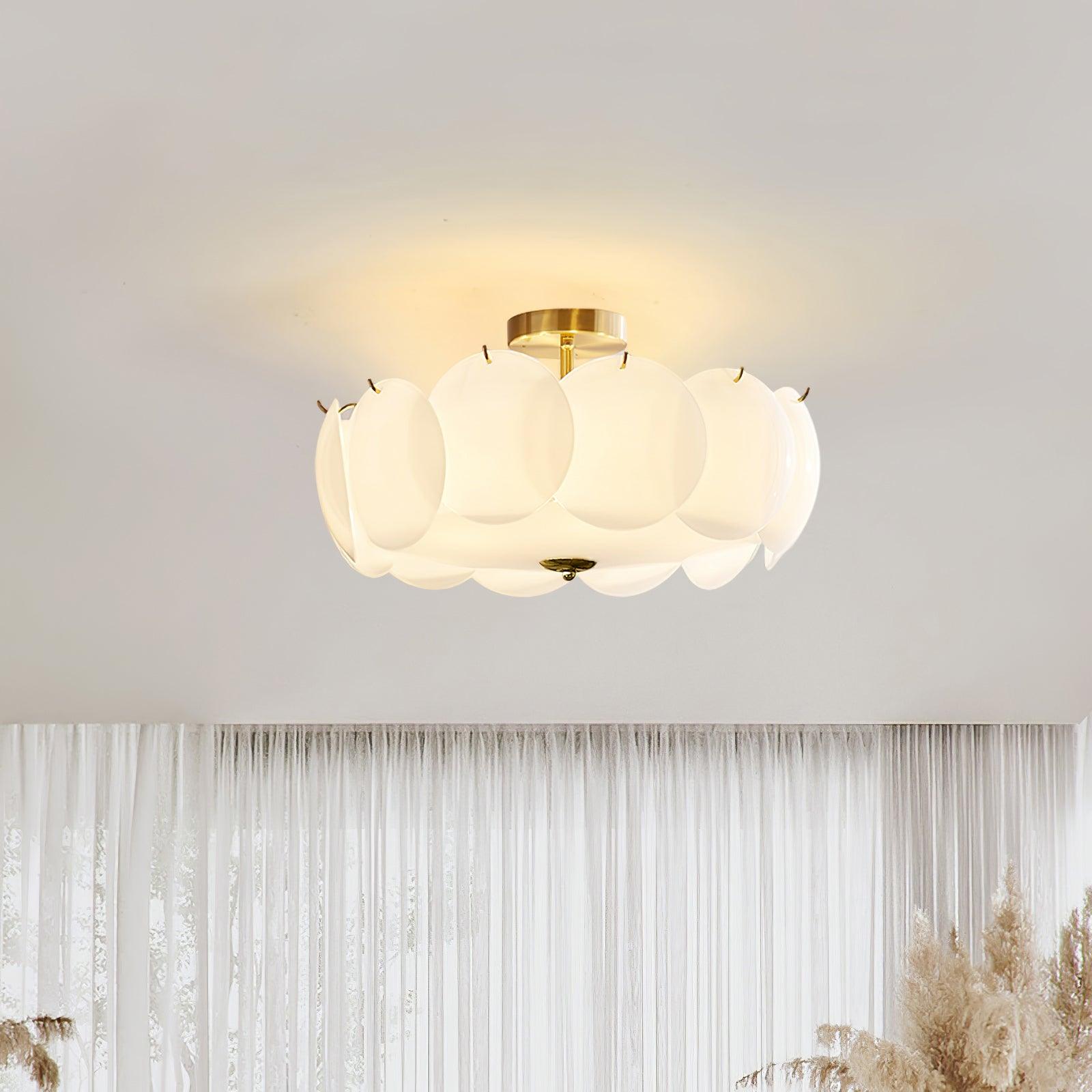 Solara Lumière de Plafond en Verre Ondulé Glamour
