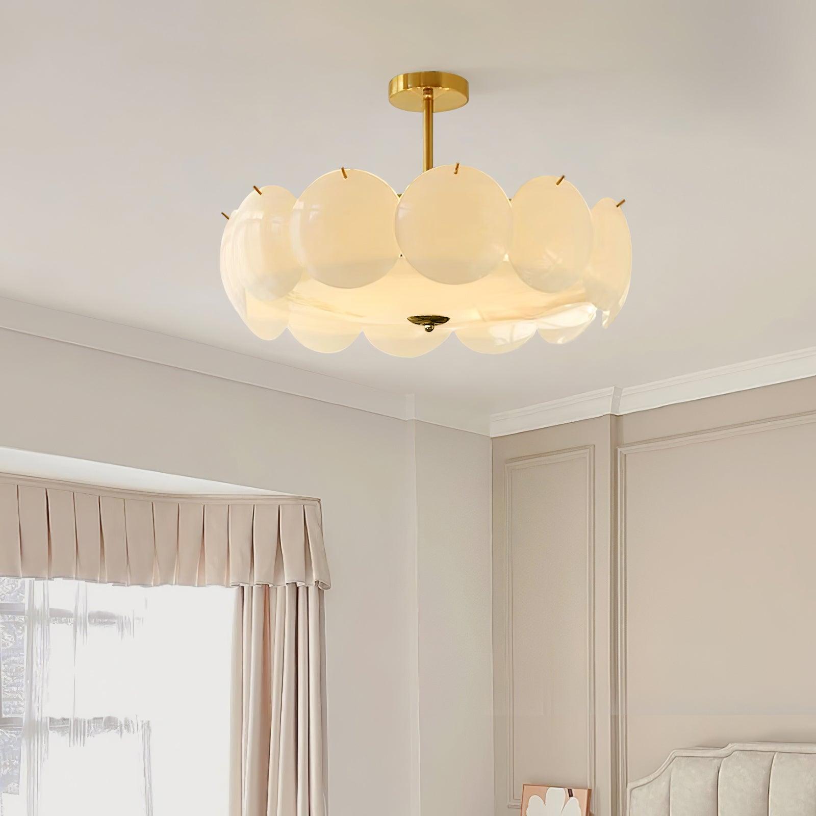 Solara Lumière de Plafond en Verre Ondulé Glamour