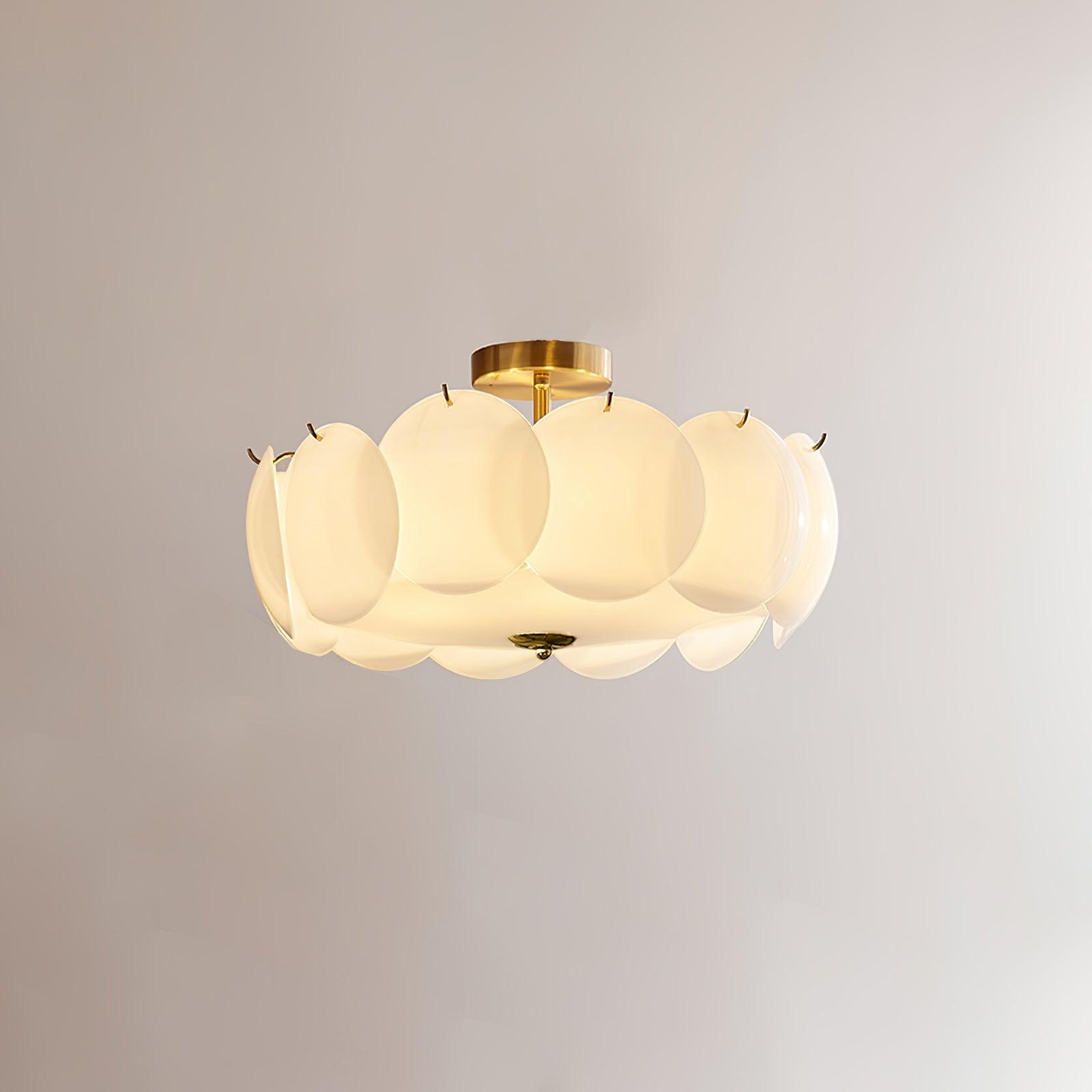 Solara Lumière de Plafond en Verre Ondulé Glamour