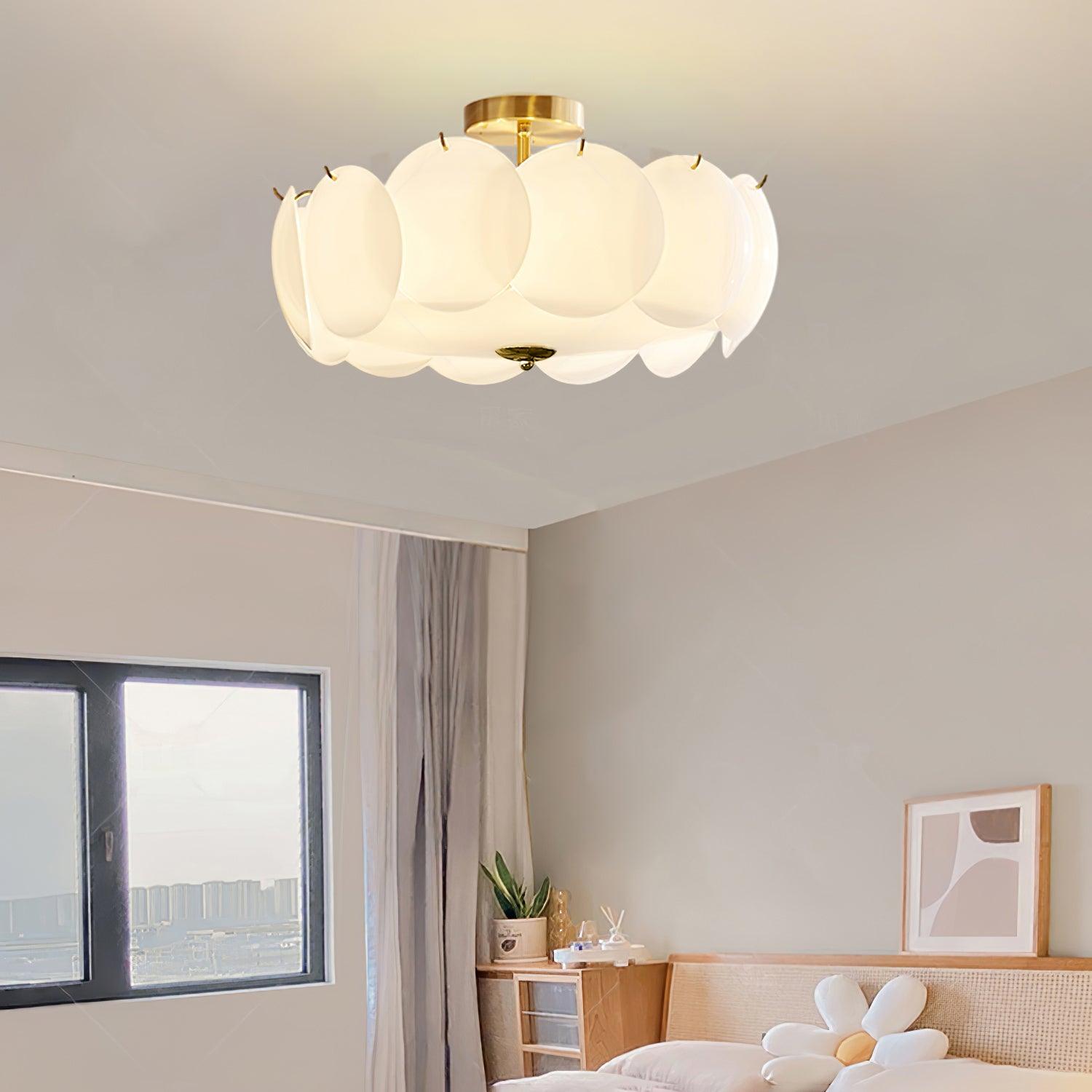 Solara Lumière de Plafond en Verre Ondulé Glamour