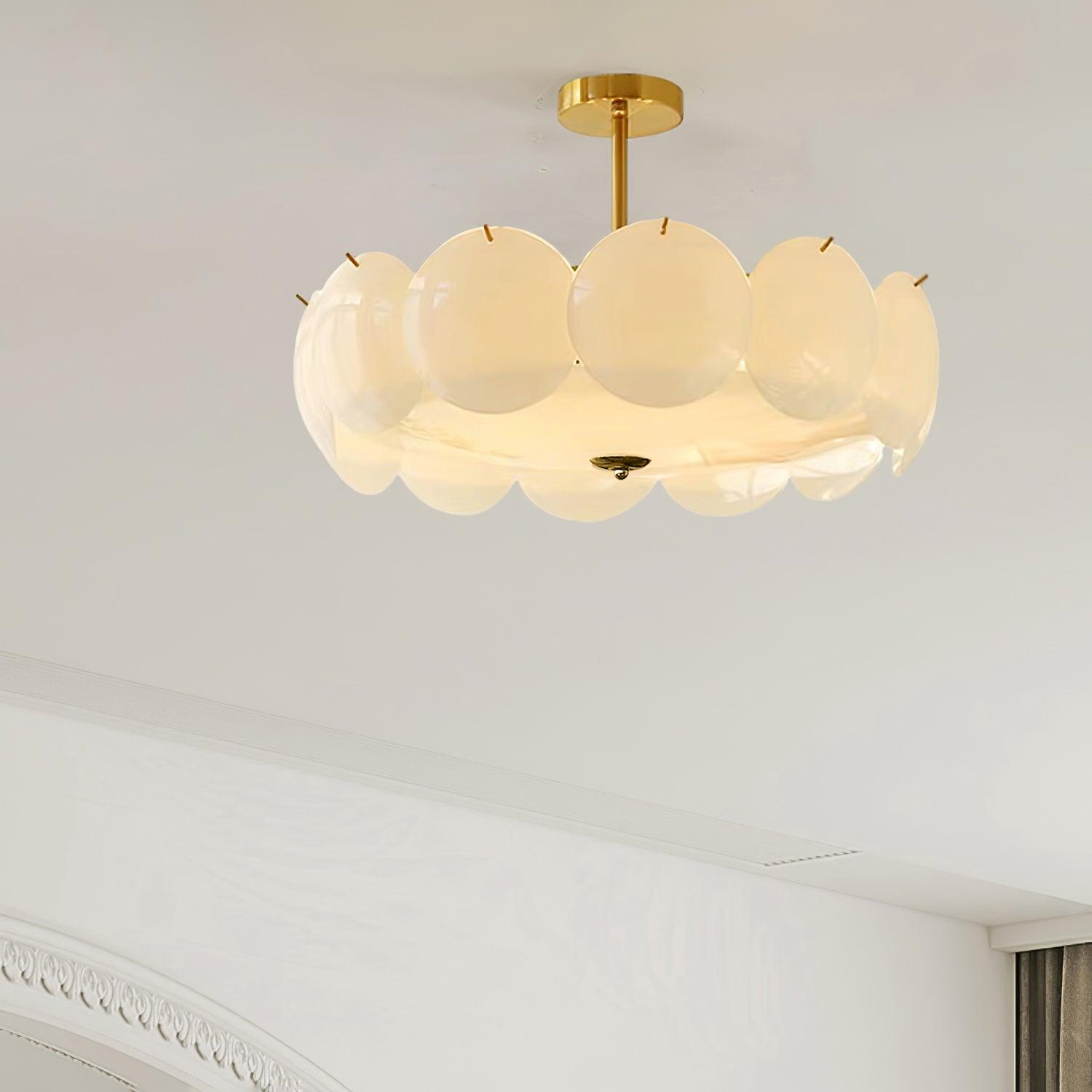 Solara Lumière de Plafond en Verre Ondulé Glamour