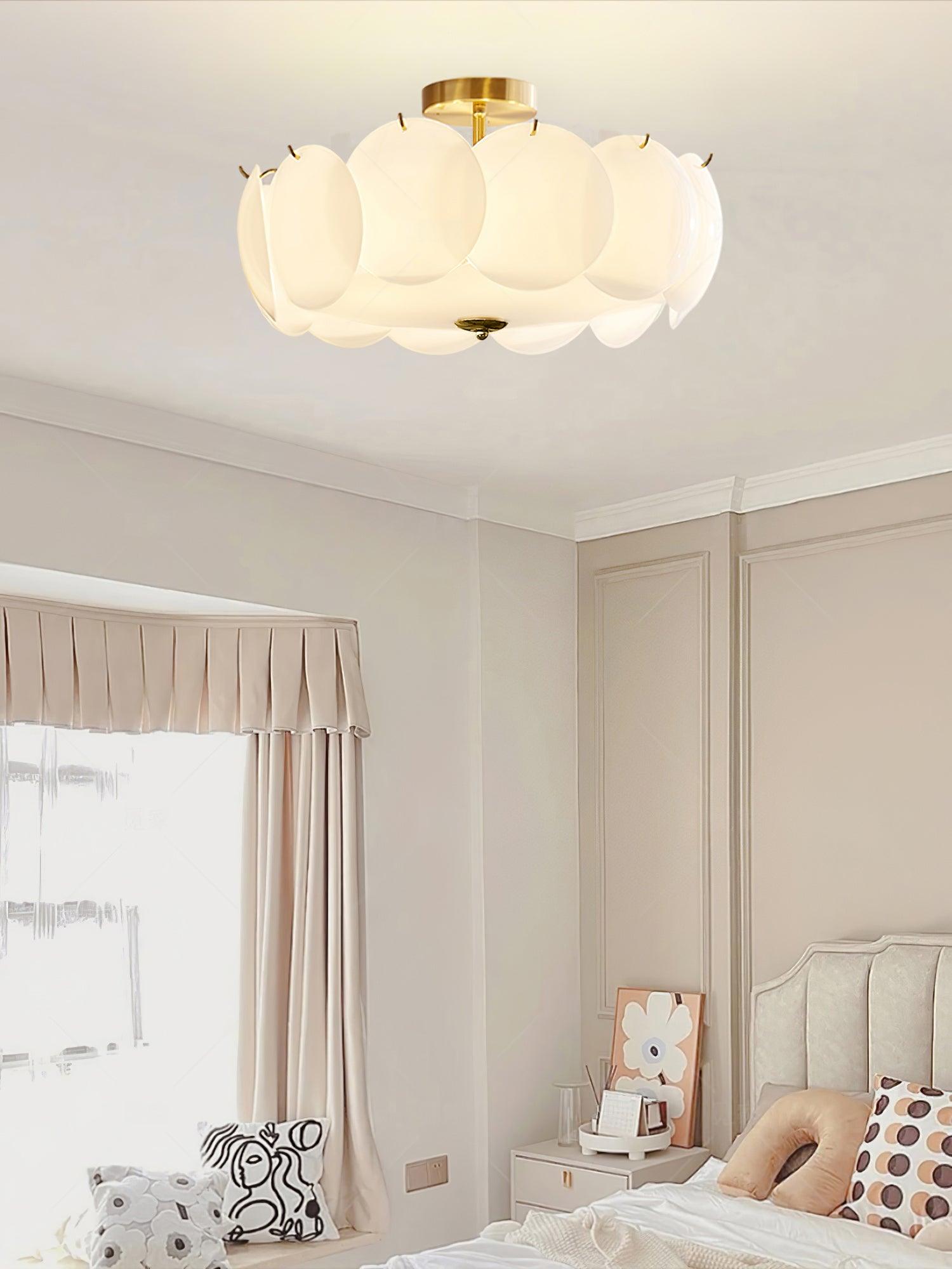 Solara Lumière de Plafond en Verre Ondulé Glamour