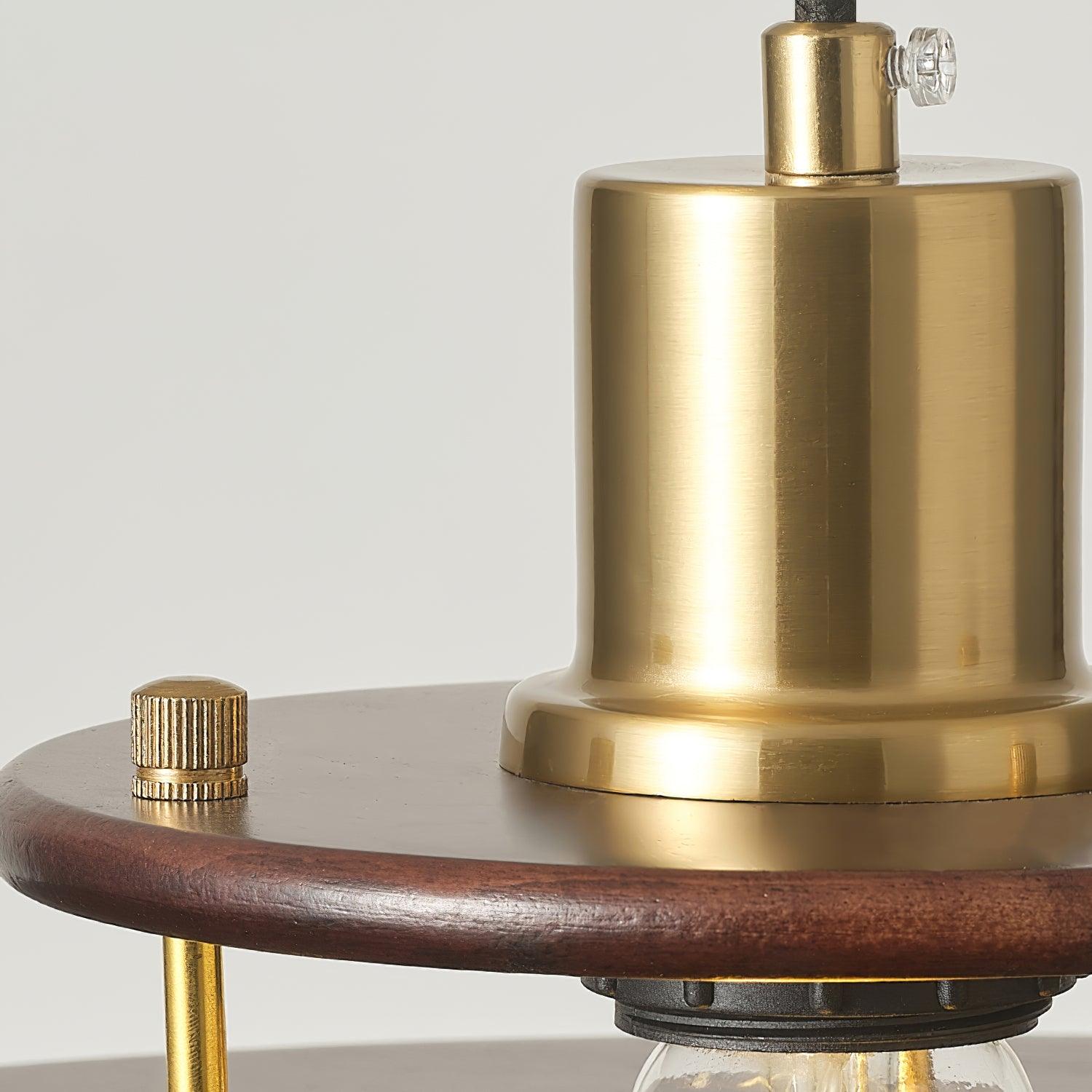 Pendel Suspension Bois Stratifié Laiton Moderne