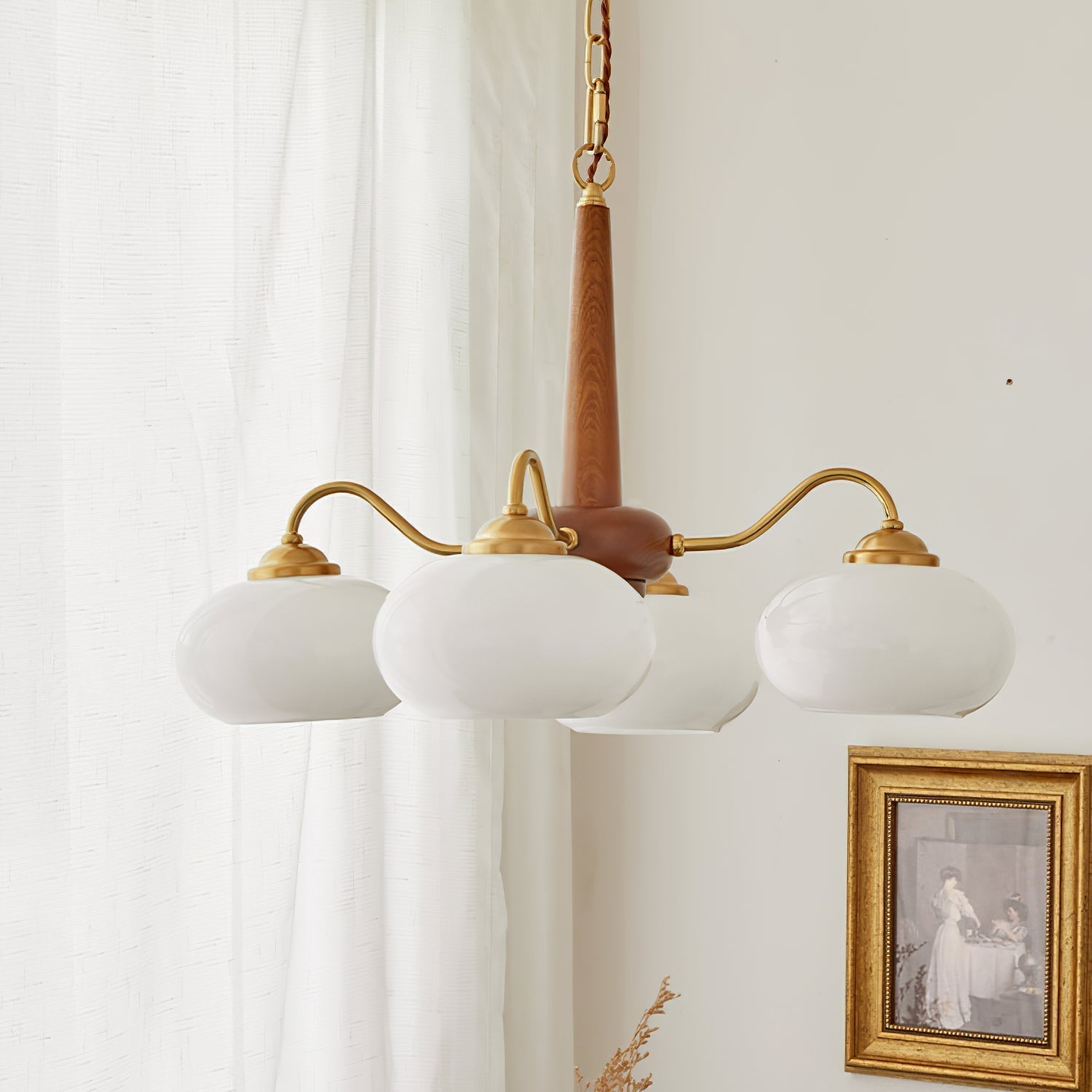 Elmiror Premium Nordic Art Wood Glass Lustre