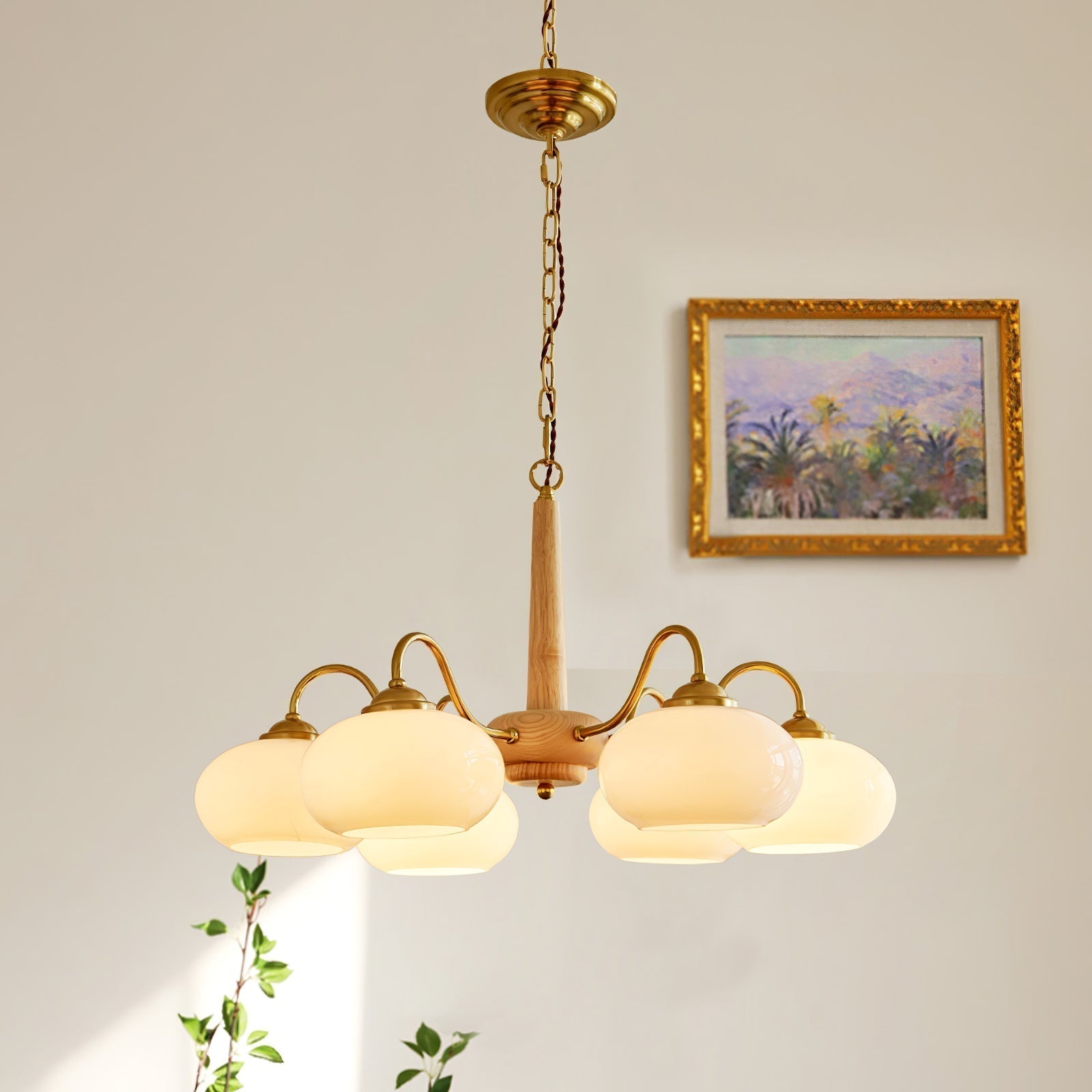 Elmiror Premium Nordic Art Wood Glass Lustre
