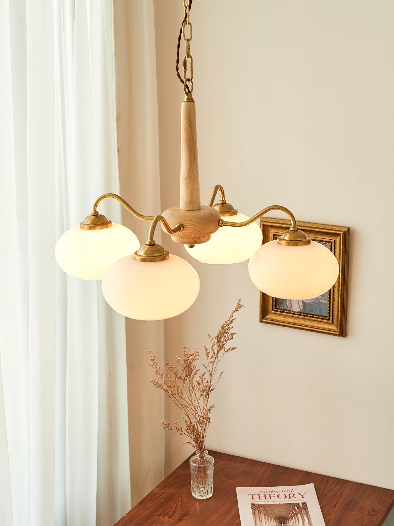 Elmiror Premium Nordic Art Wood Glass Lustre