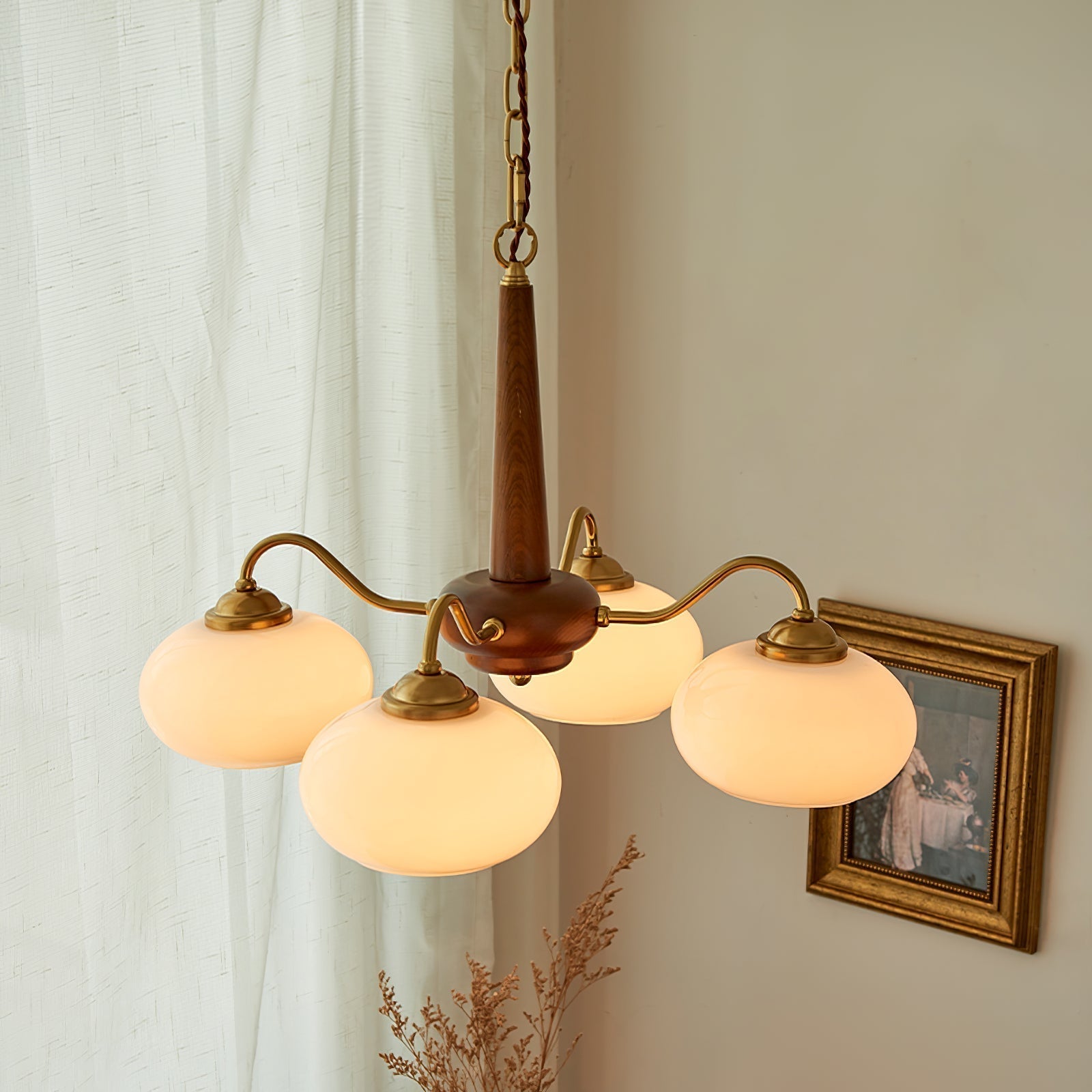 Elmiror Premium Nordic Art Wood Glass Lustre
