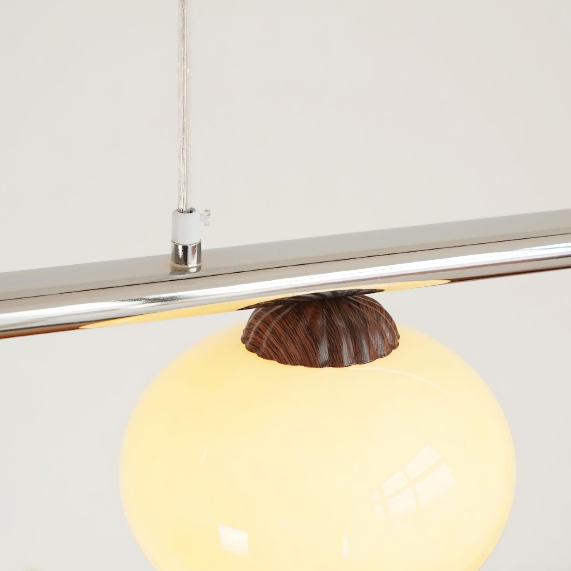 Lustra Lustre Linéaire Verre Kaki Abat-Jour