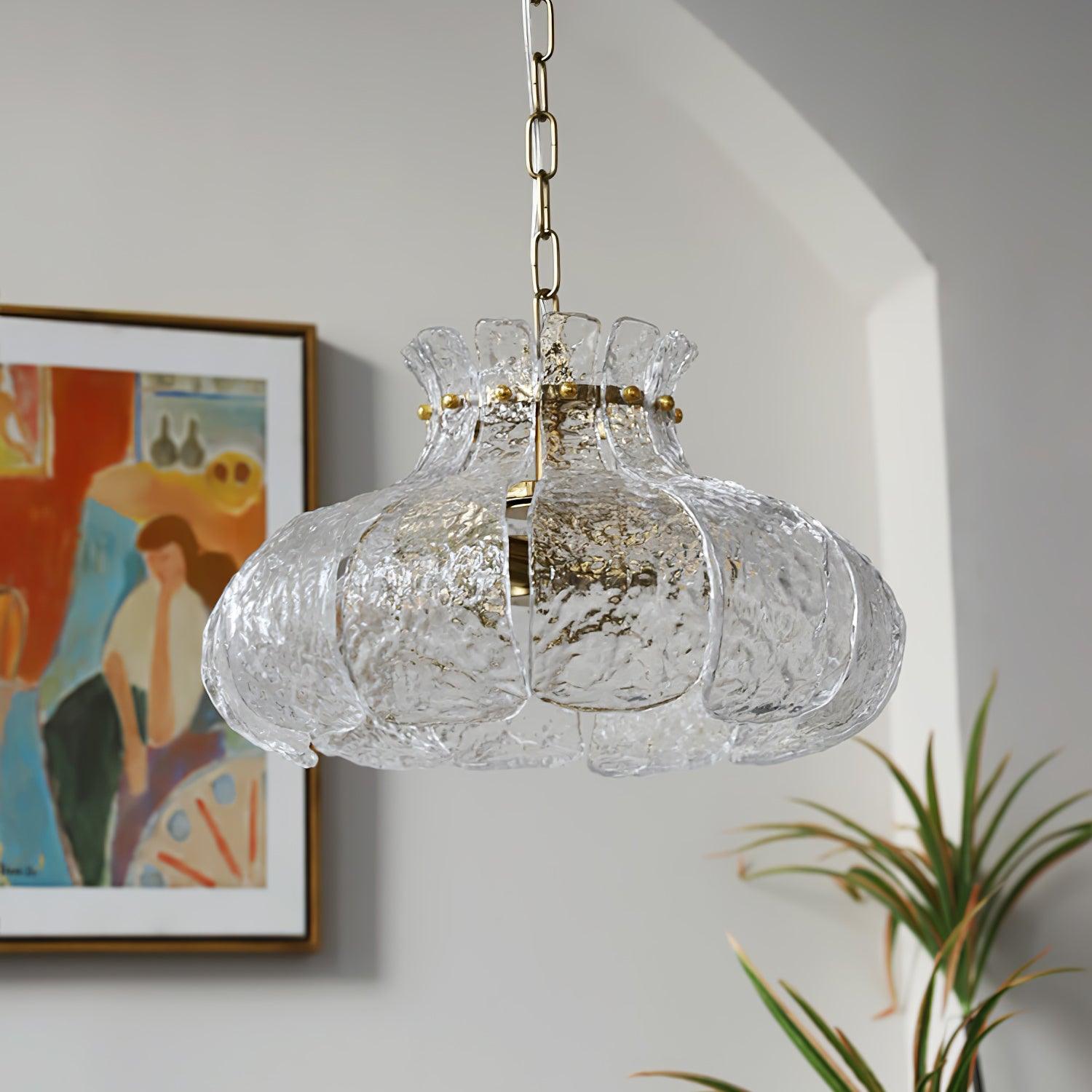 Lunace Laiton Verre Glamour Pendentif Lumière