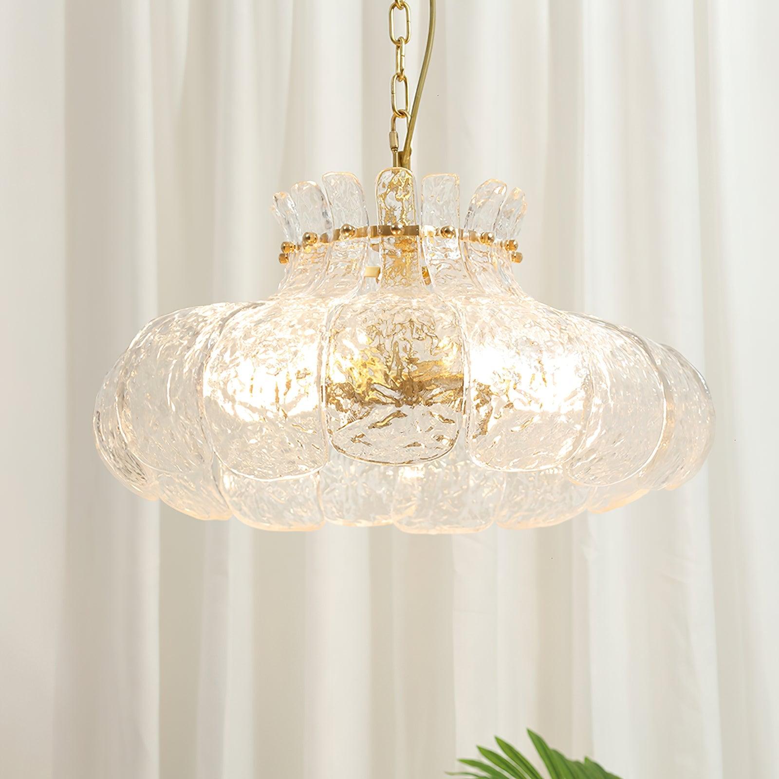 Lunace Laiton Verre Glamour Pendentif Lumière