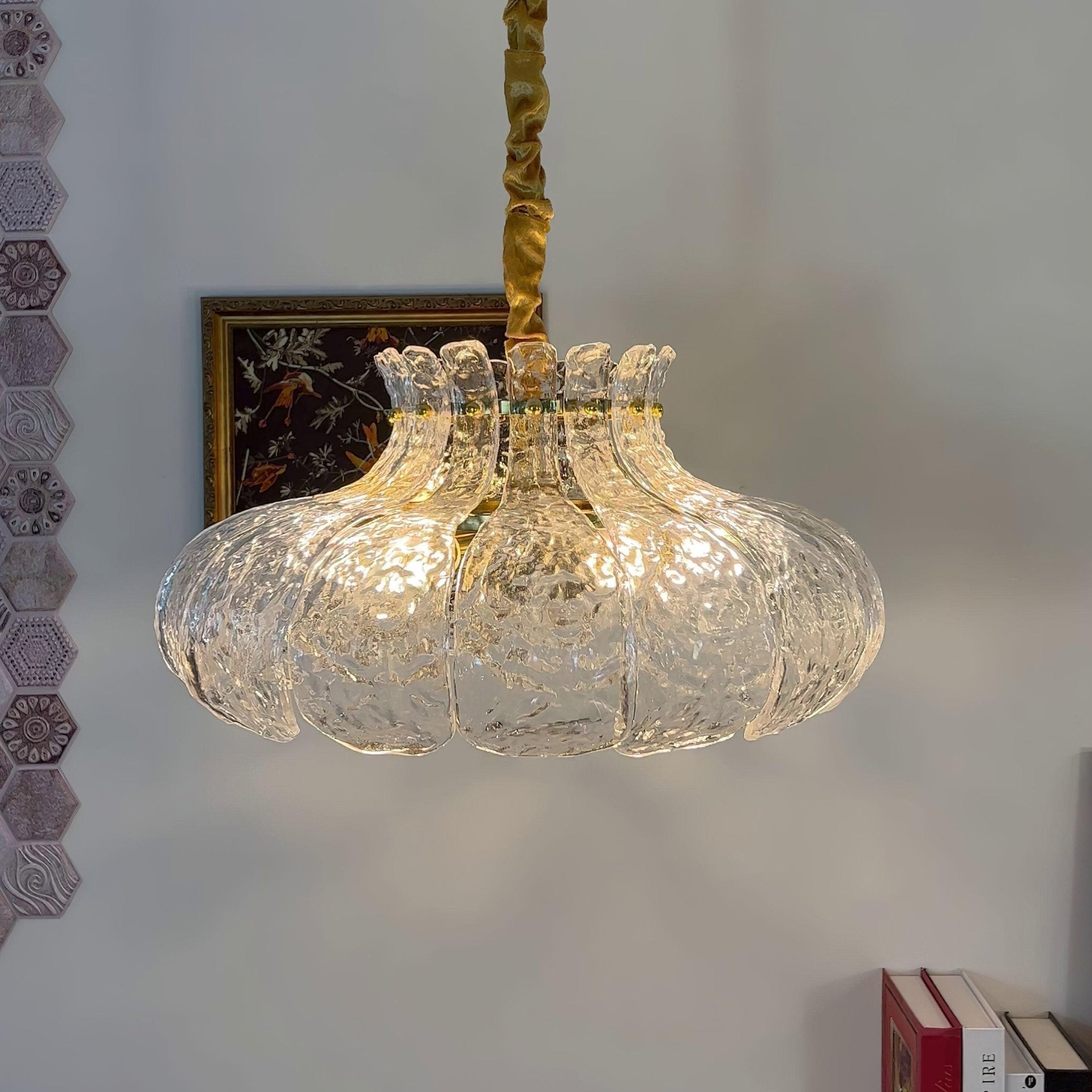 Lunace Laiton Verre Glamour Pendentif Lumière