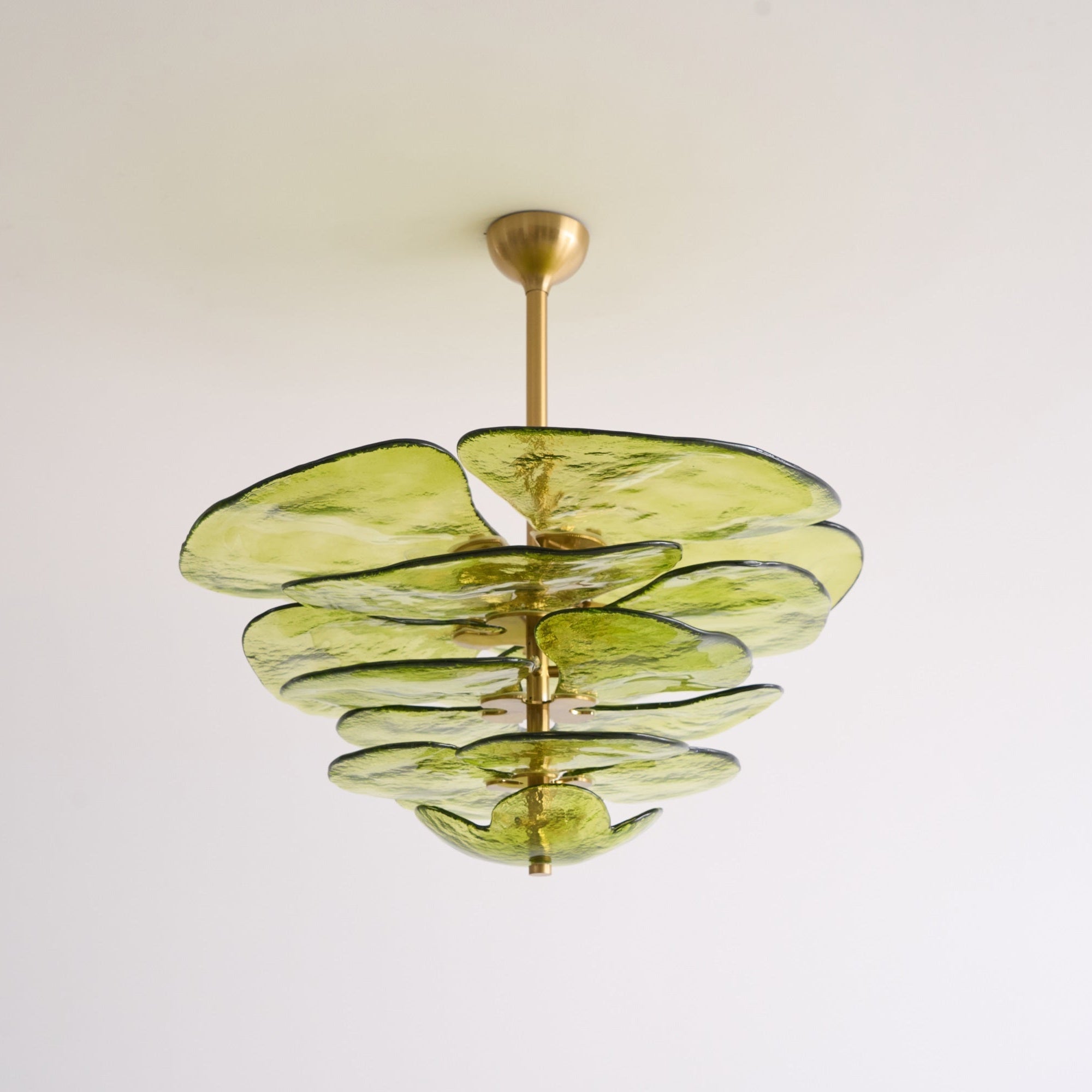 Aurora Lustre Pétale en Verre Murano Doré Luxe