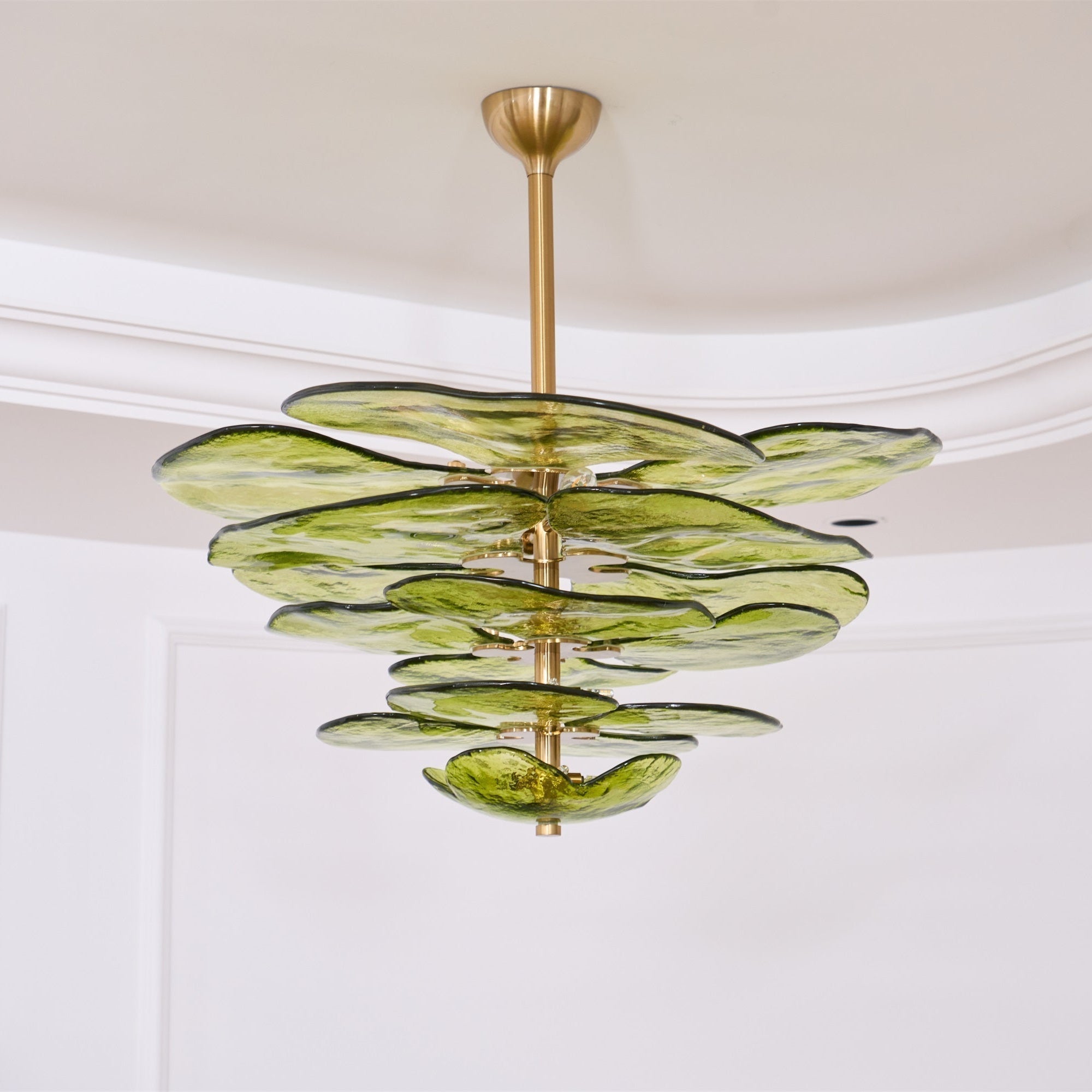 Aurora Lustre Pétale en Verre Murano Doré Luxe