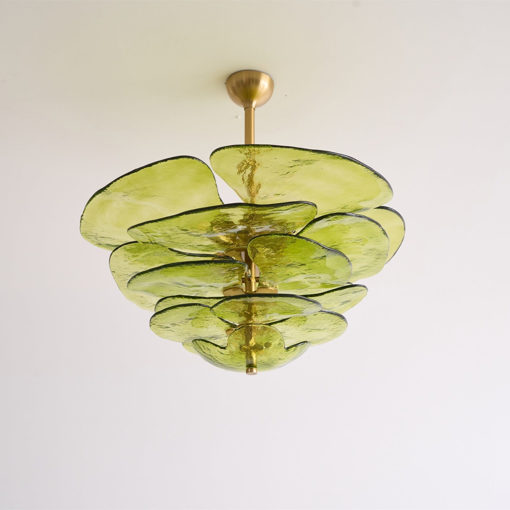 Aurora Lustre Pétale en Verre Murano Doré Luxe