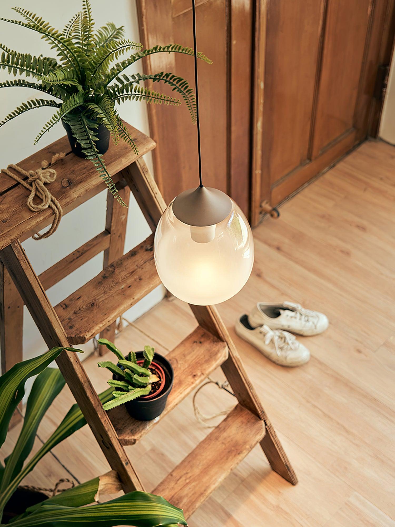 Ovoin Suspension Lampe Artistique en Verre