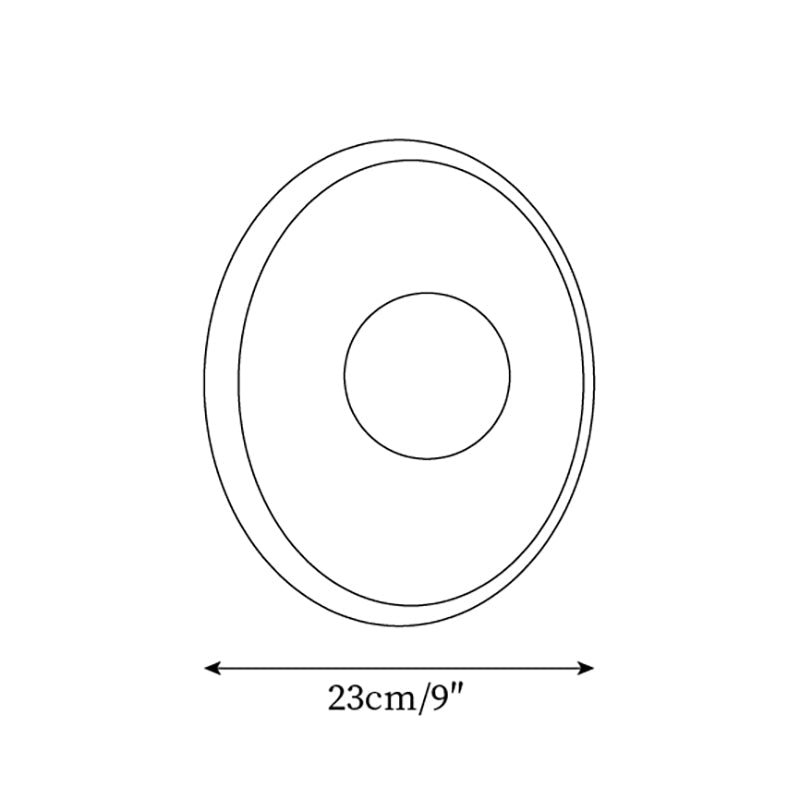 Applique Murale en Céramique à Disque Orbital Avec Globe en Verre pour Entrée Moderne
