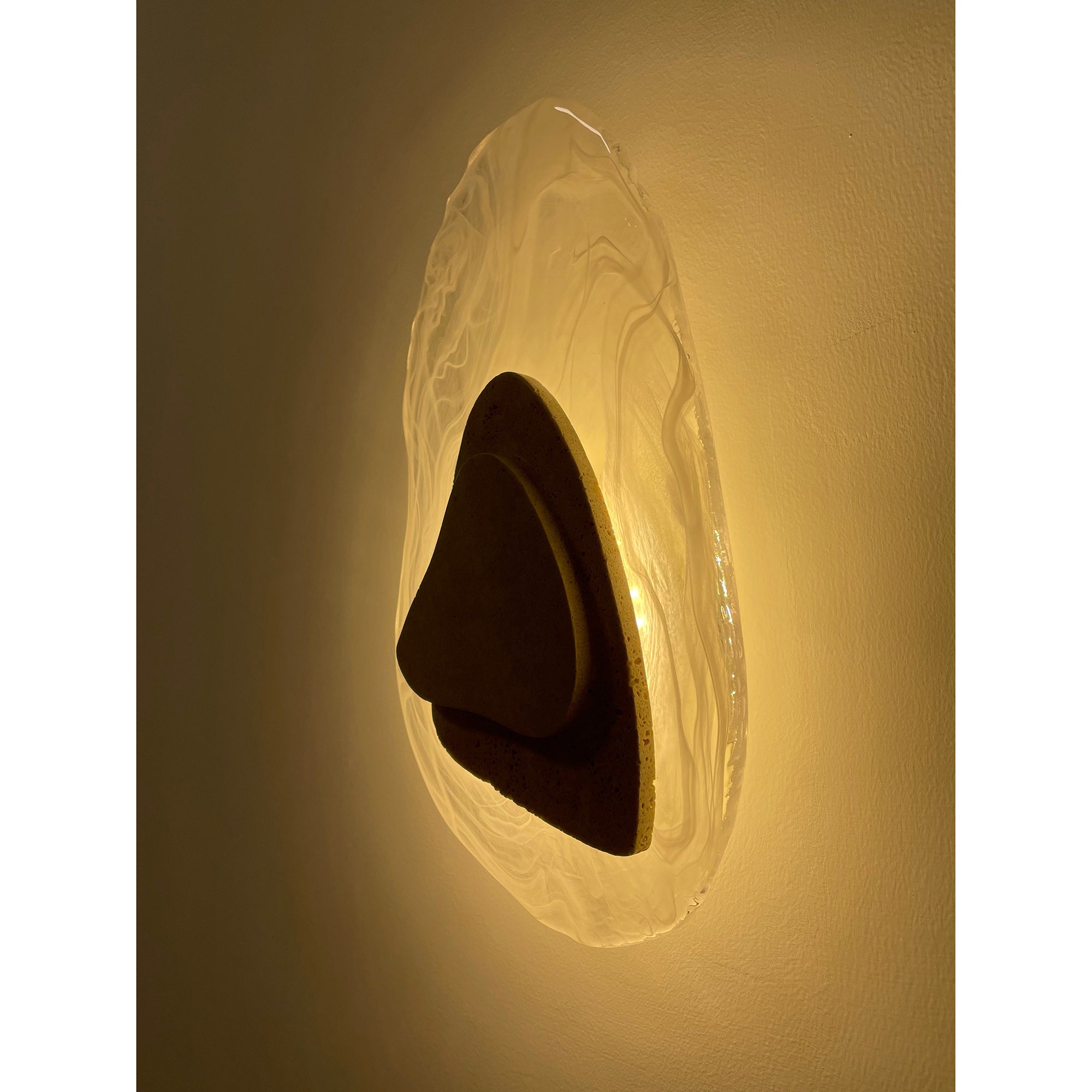Zenorarae Applique Murale Verre Travertin Créativité Individuelle