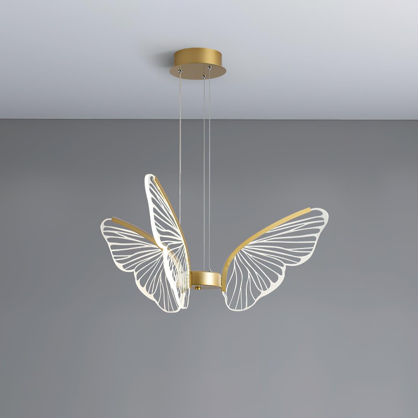 Lustra Lustre en Cristal Ailes de Papillon