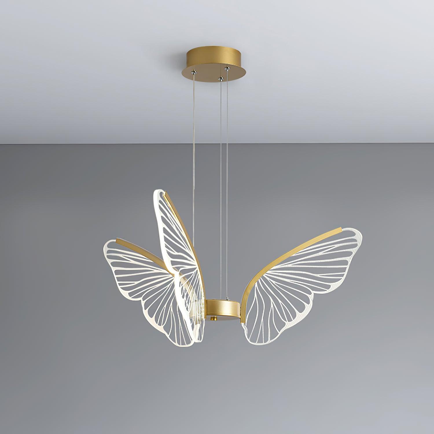 Lustra Lustre en Cristal Ailes de Papillon