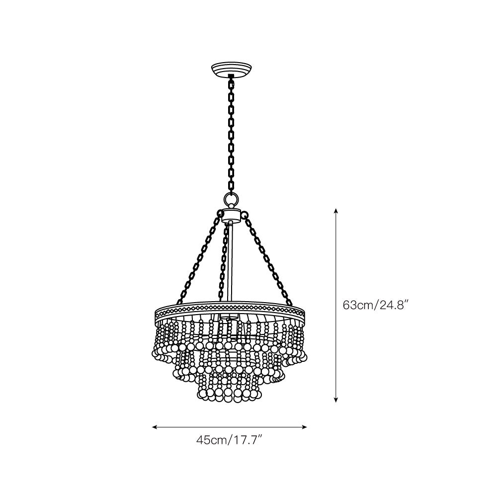 Avrinir Lustre Bois Luxe Postmoderne Grand