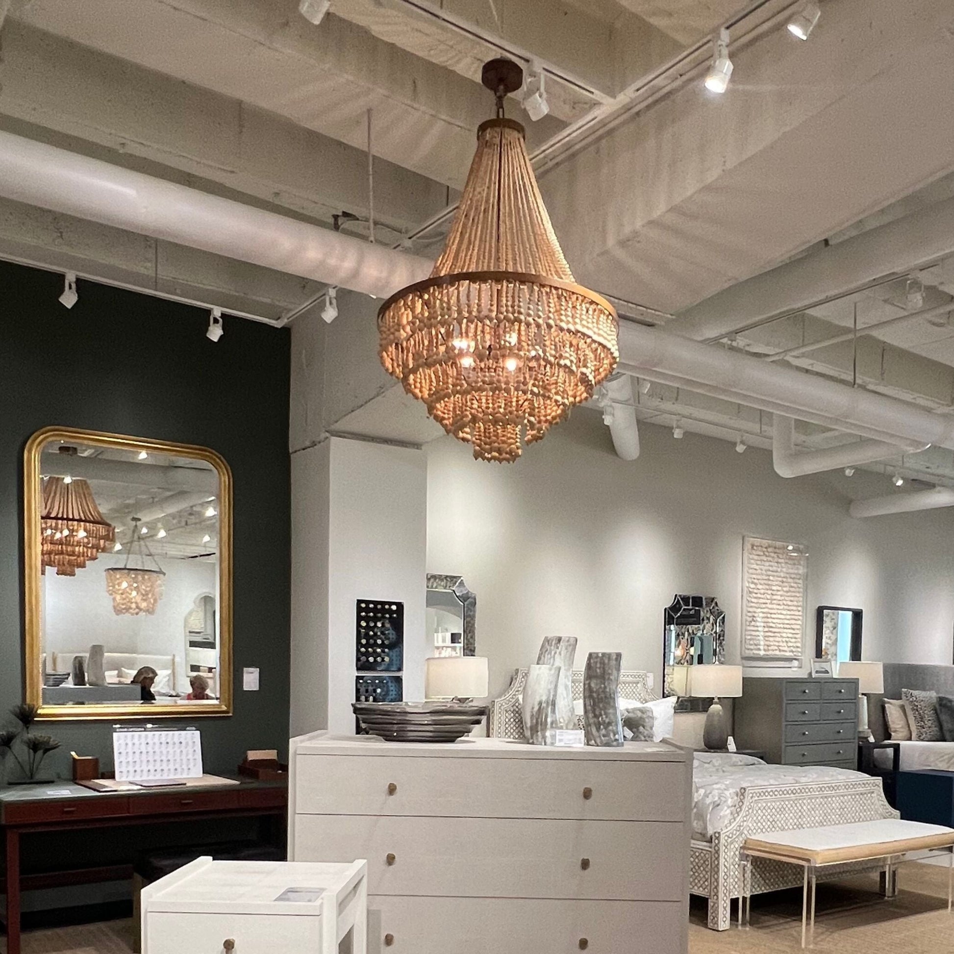 Avrinir Lustre Bois Luxe Postmoderne Grand