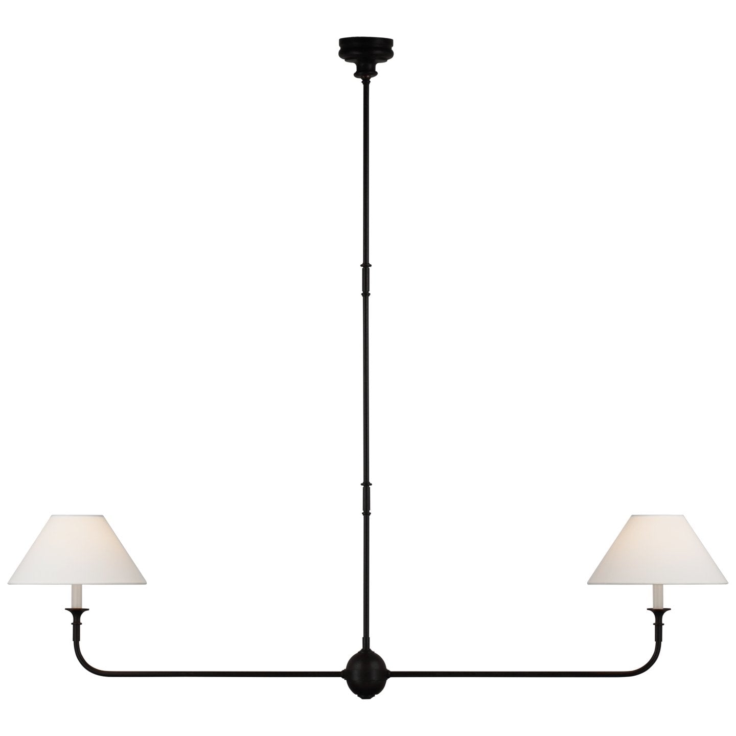 Lustra Suspension Lampe Bougie Noire Évasée