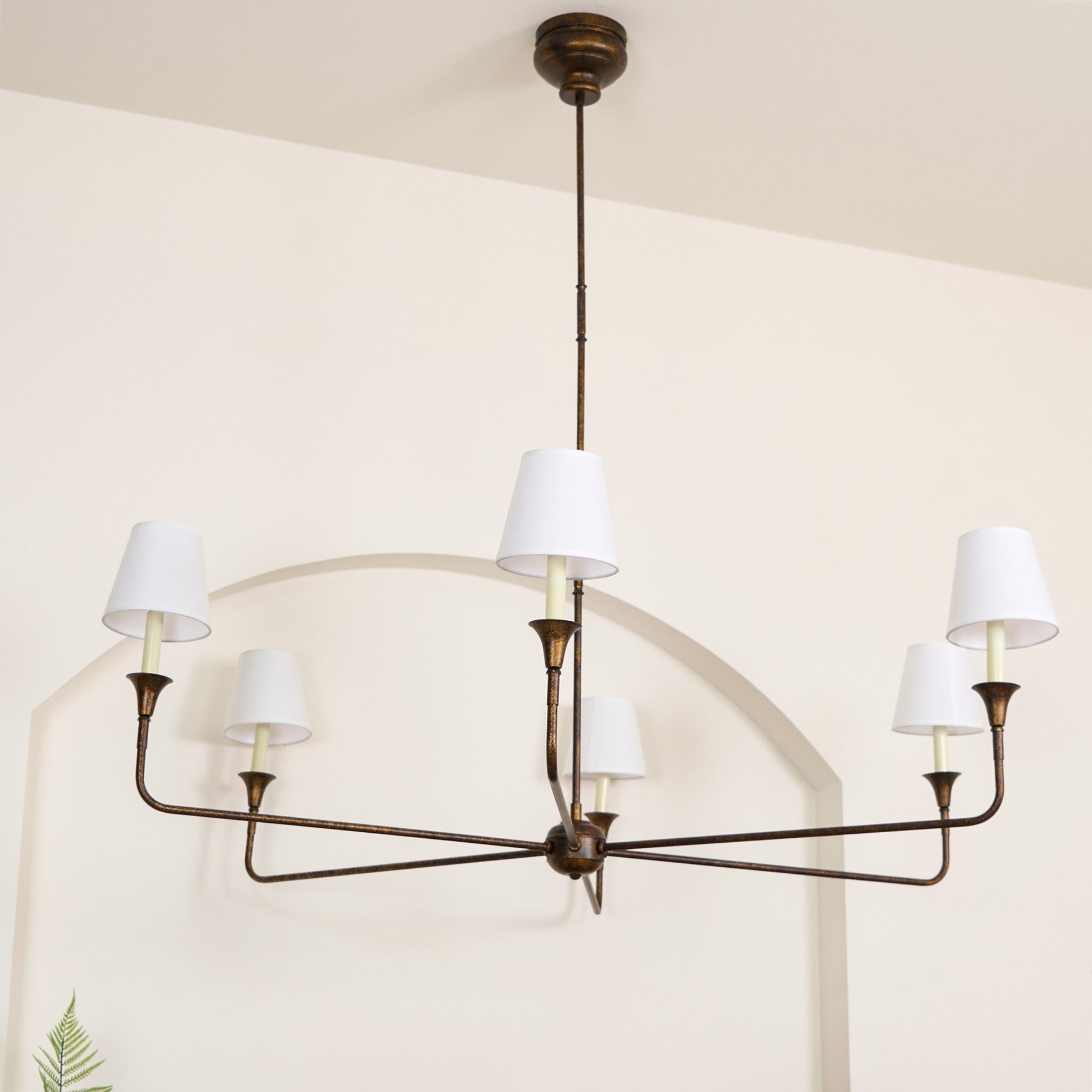 Lustra Suspension Lampe Bougie Noire Évasée
