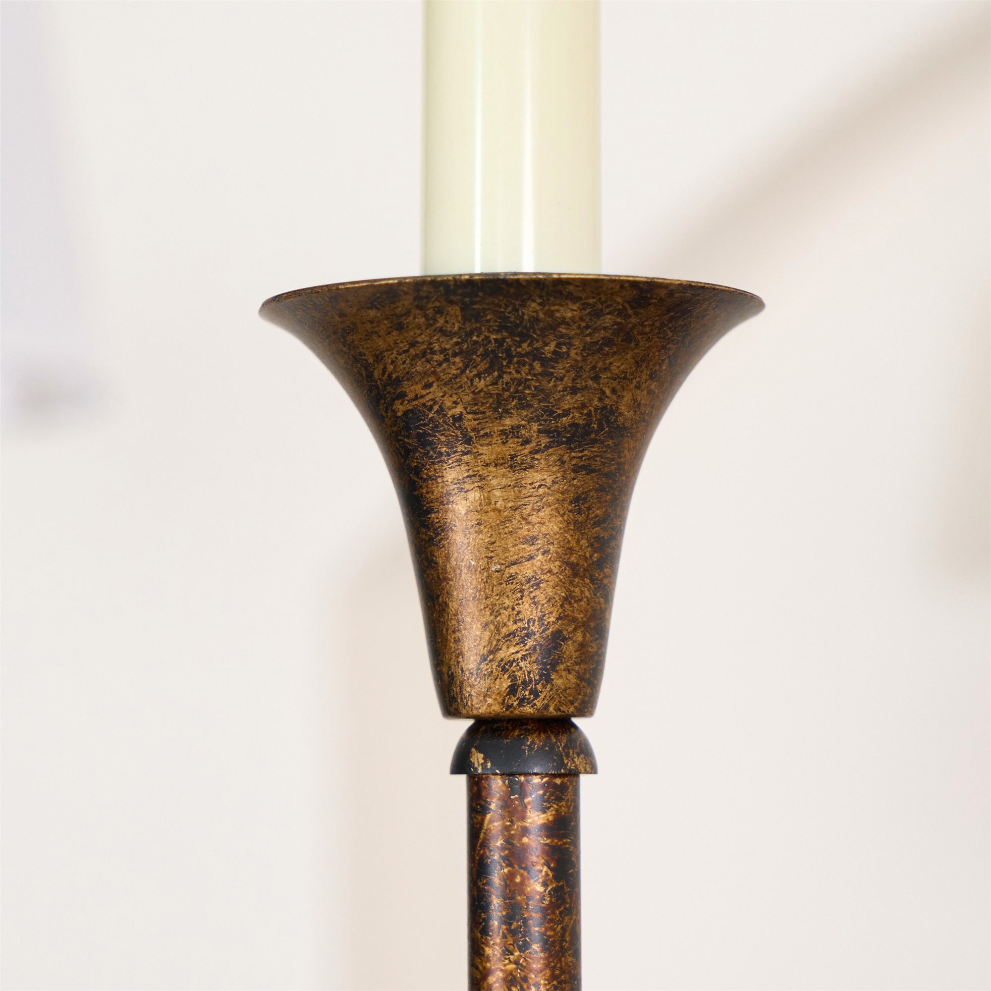 Lustra Suspension Lampe Bougie Noire Évasée