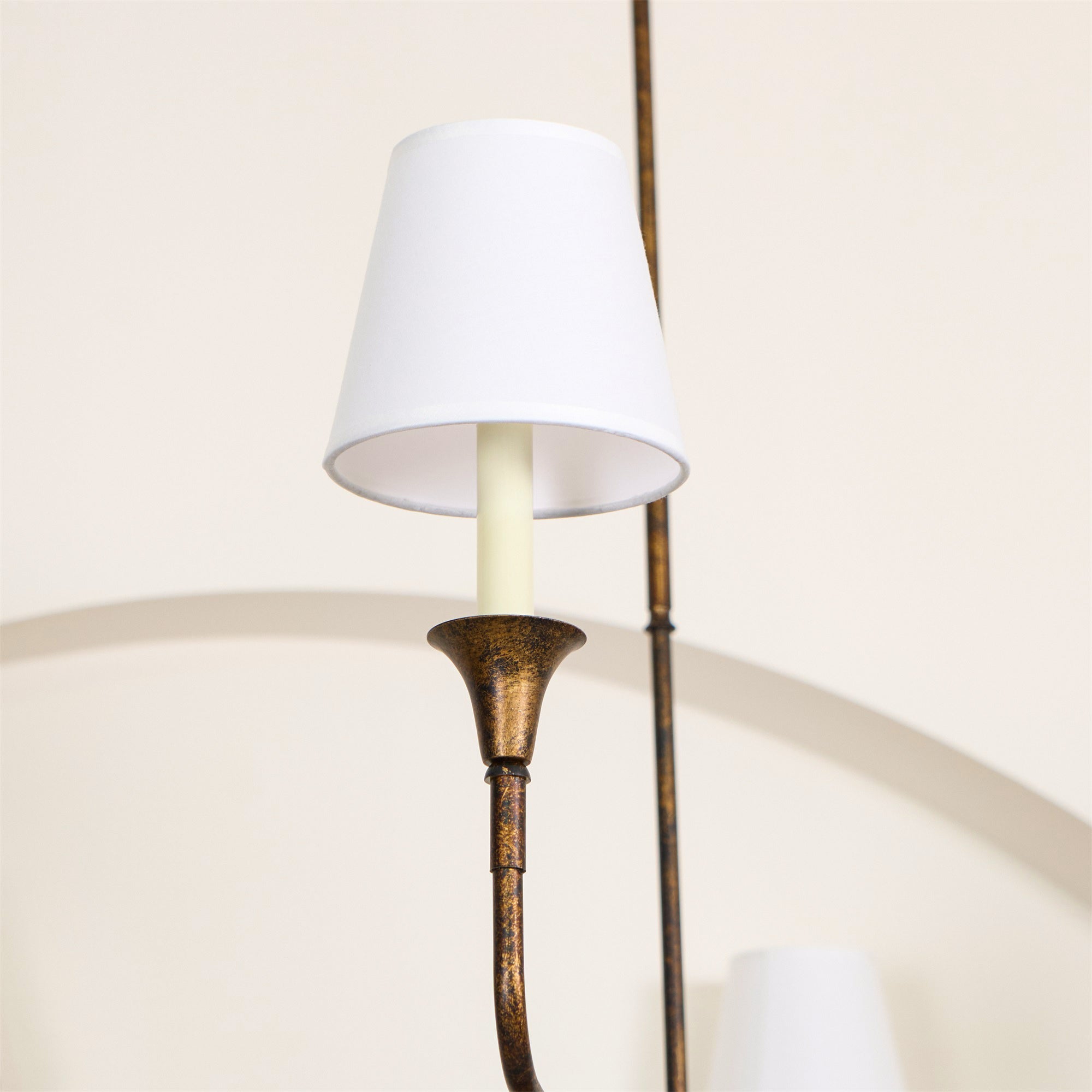 Lustra Suspension Lampe Bougie Noire Évasée