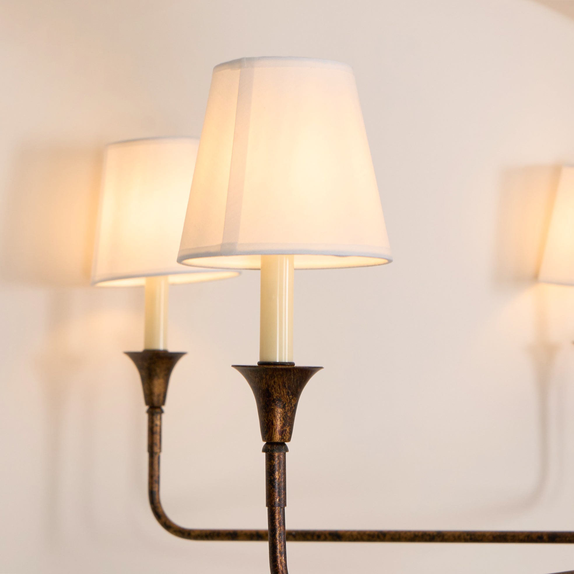 Lustra Suspension Lampe Bougie Noire Évasée