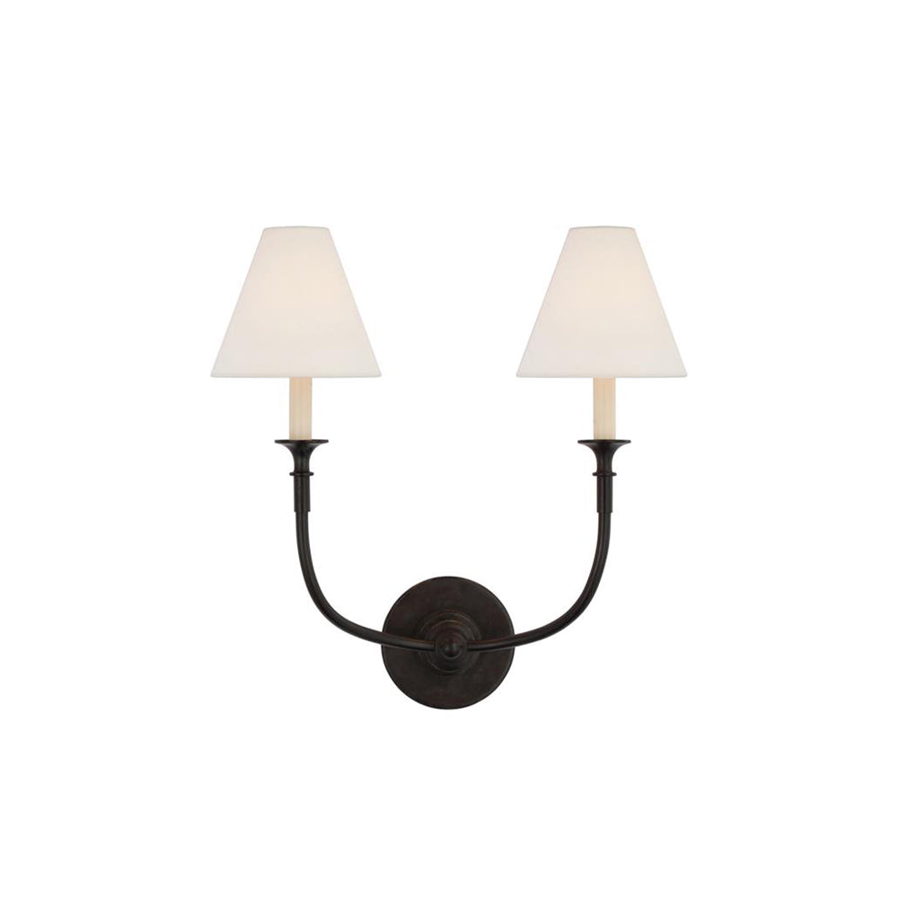 Cygnus Applique Murale Tissu Noir Minimaliste Traditionnelle Moderne