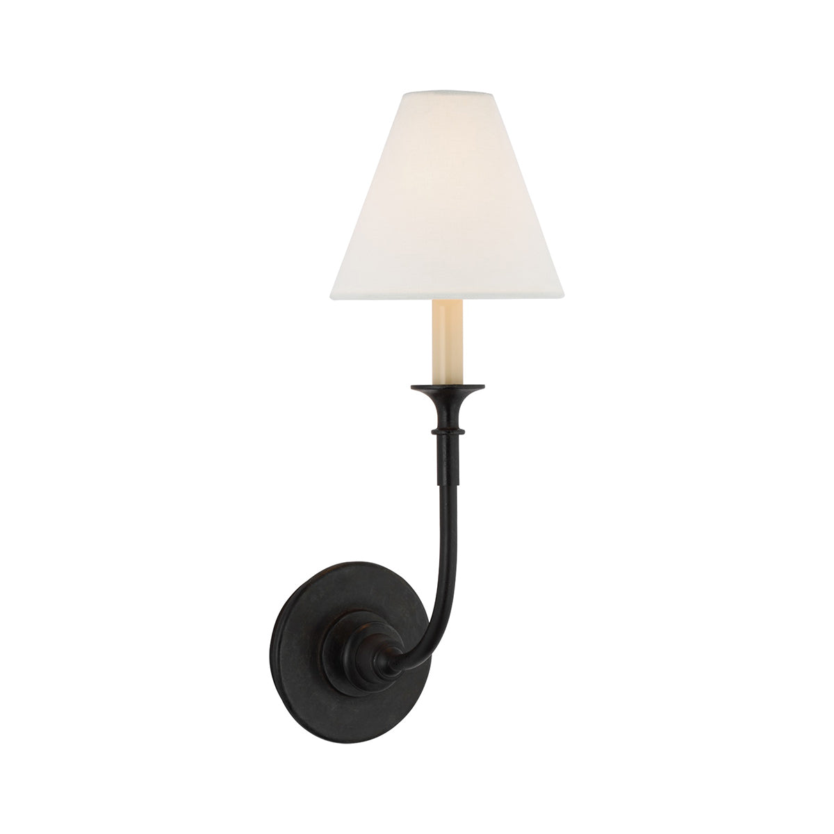 Cygnus Applique Murale Tissu Noir Minimaliste Traditionnelle Moderne
