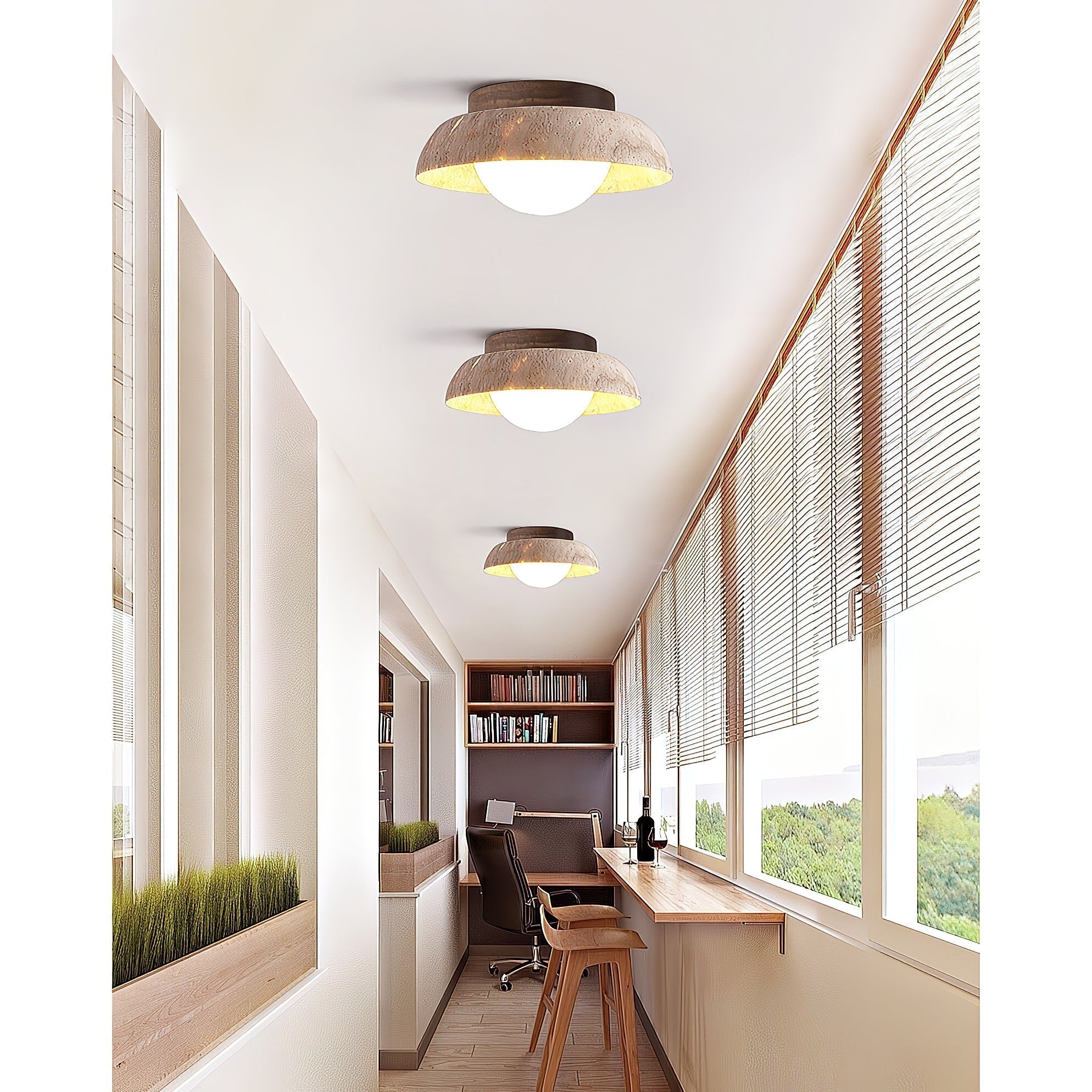 Cuvela Plafonnier Minimaliste Moderne En Travertin