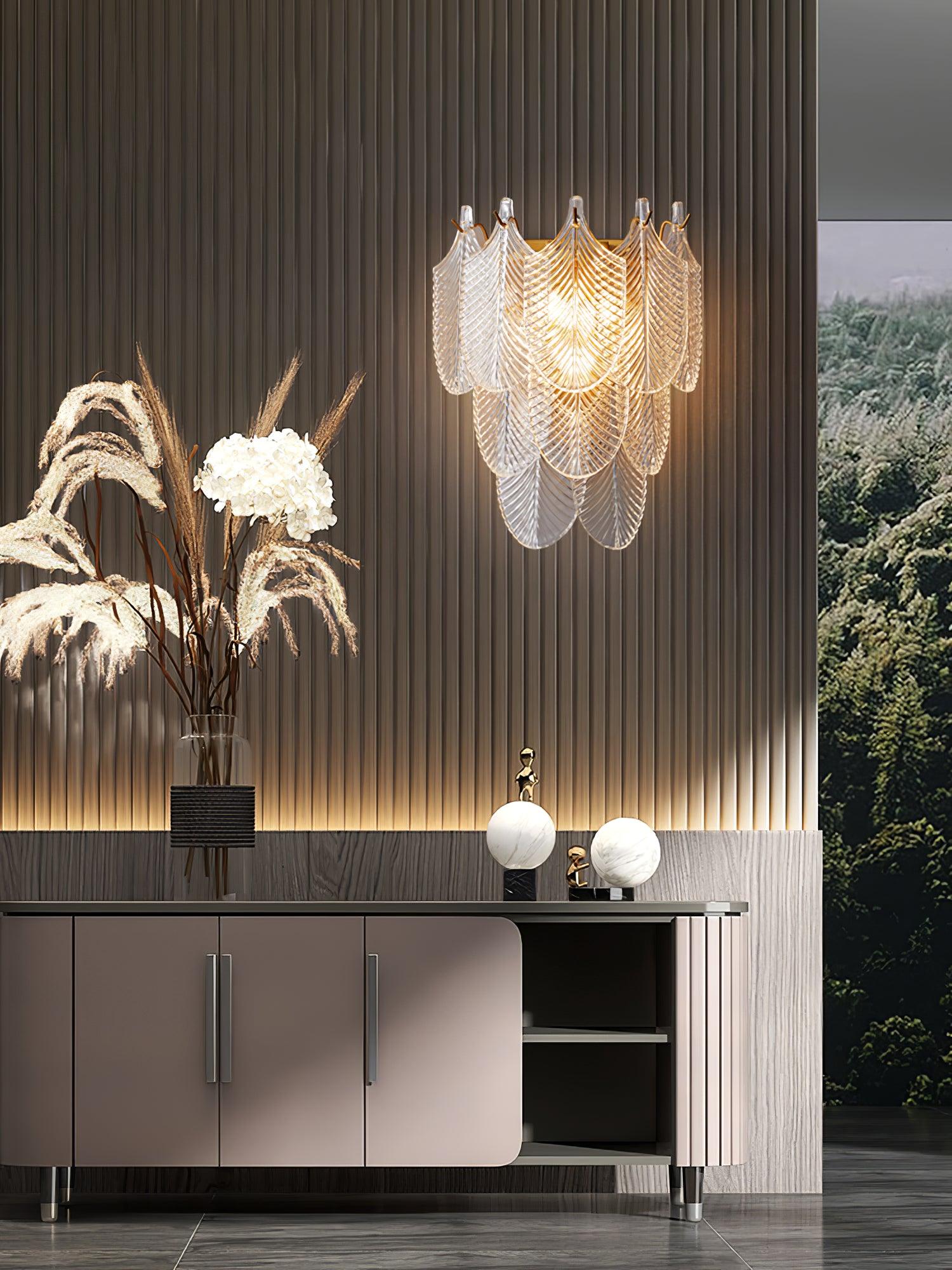 Lustra Wall Sconce Brass Murano Glass
