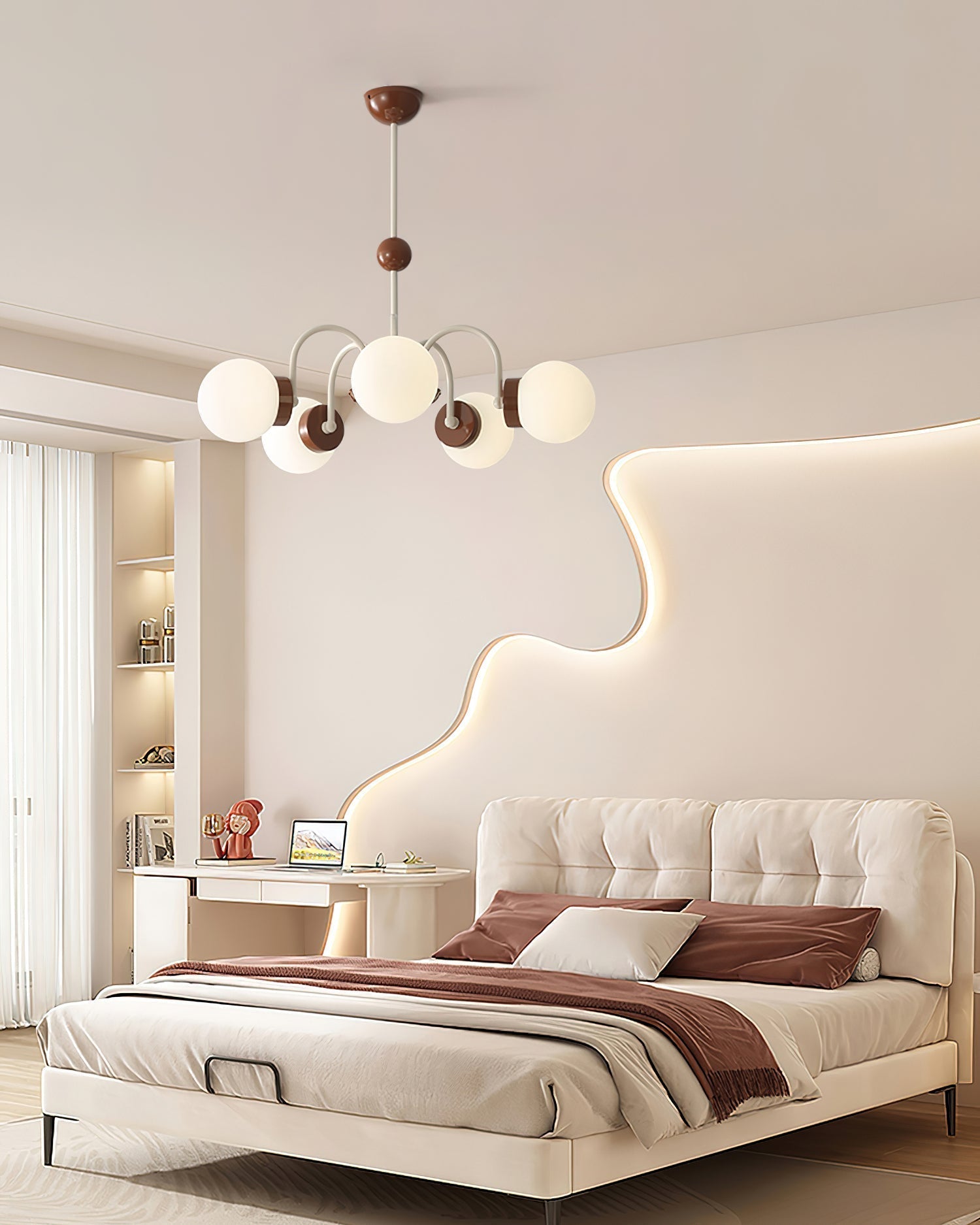 Lustra Lustre 8-Lumières Globe Pivone Élégant